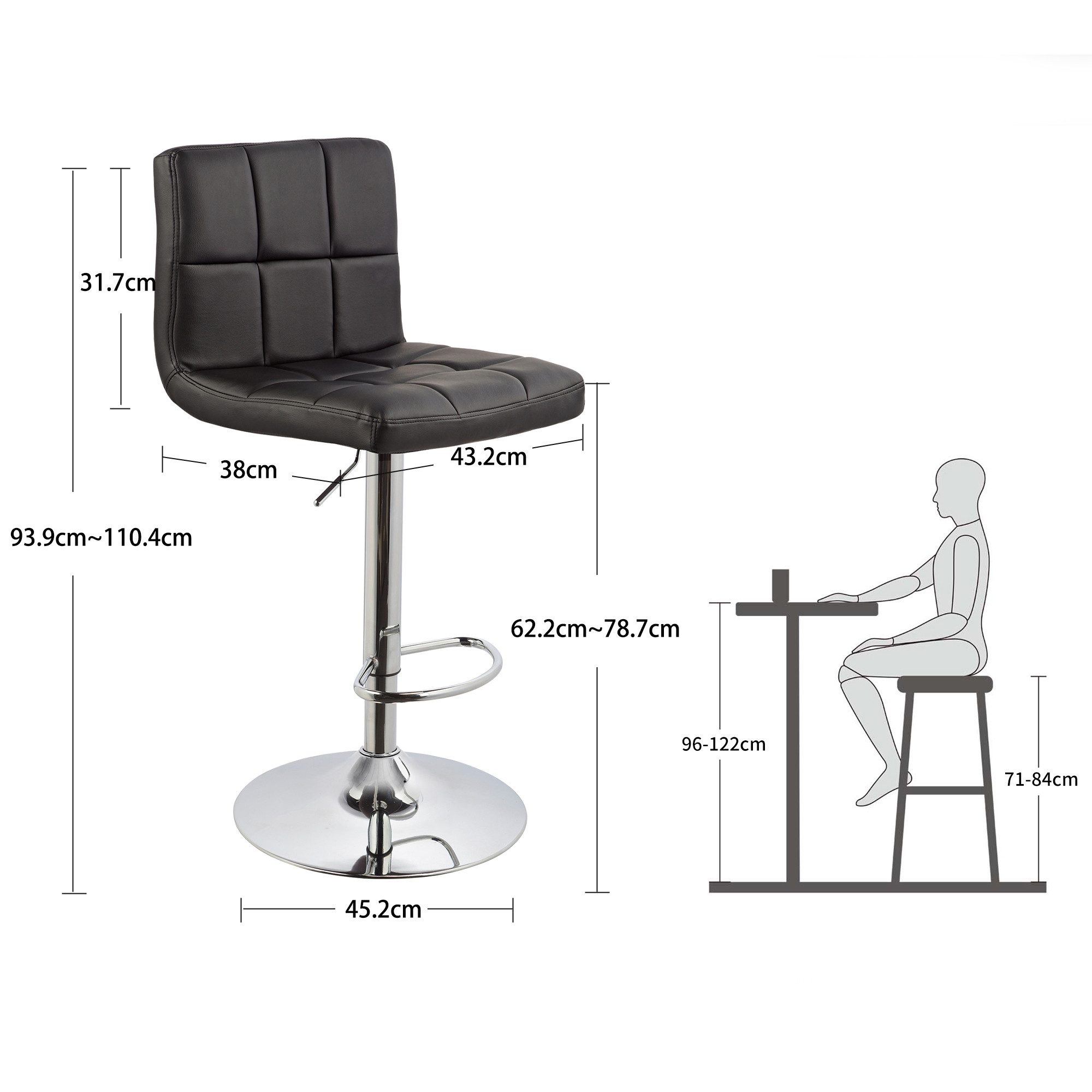 Duhome Barhocker, Barhocker 2ER Set Barstuhl günstig online kaufen