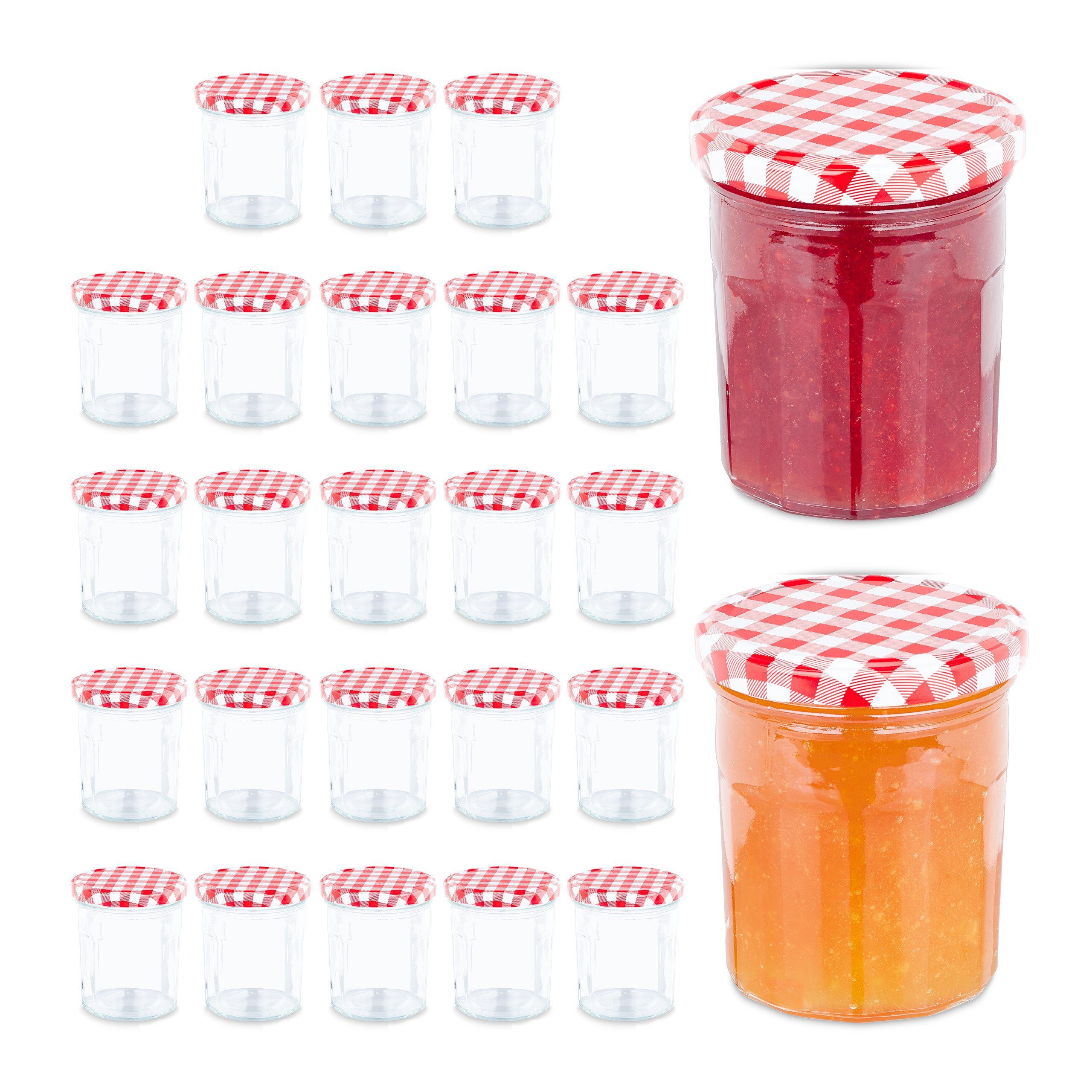 relaxdays Einmachglas »Marmeladengläser 25er Set«, Glas, Rot online kaufen  | OTTO