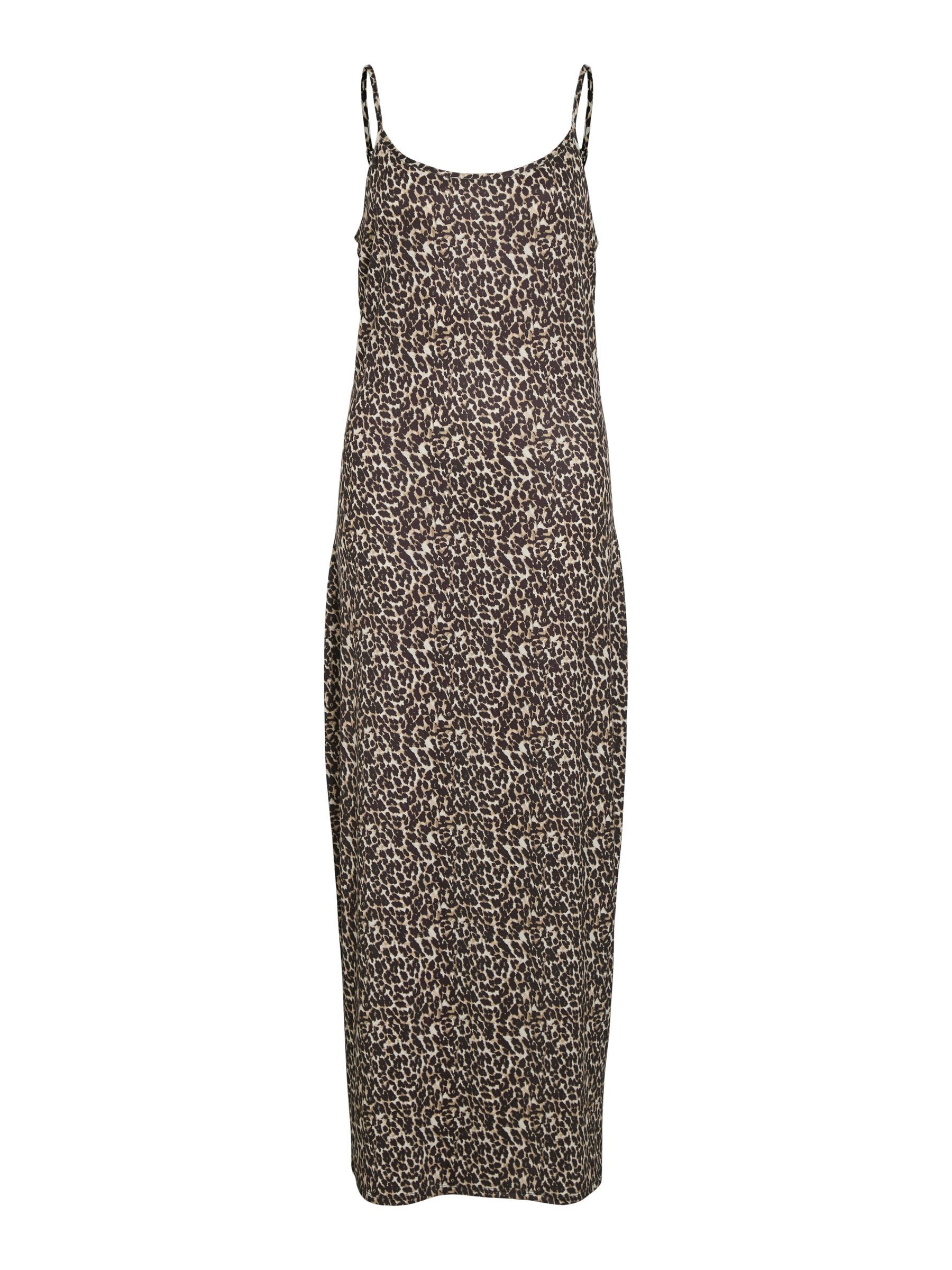 Vila Shirtkleid Tiermuster, Mittellang, Dünne Träger, Gerader Schnitt (lang) VIPIA SINGLET ANKLE DRESS/KA