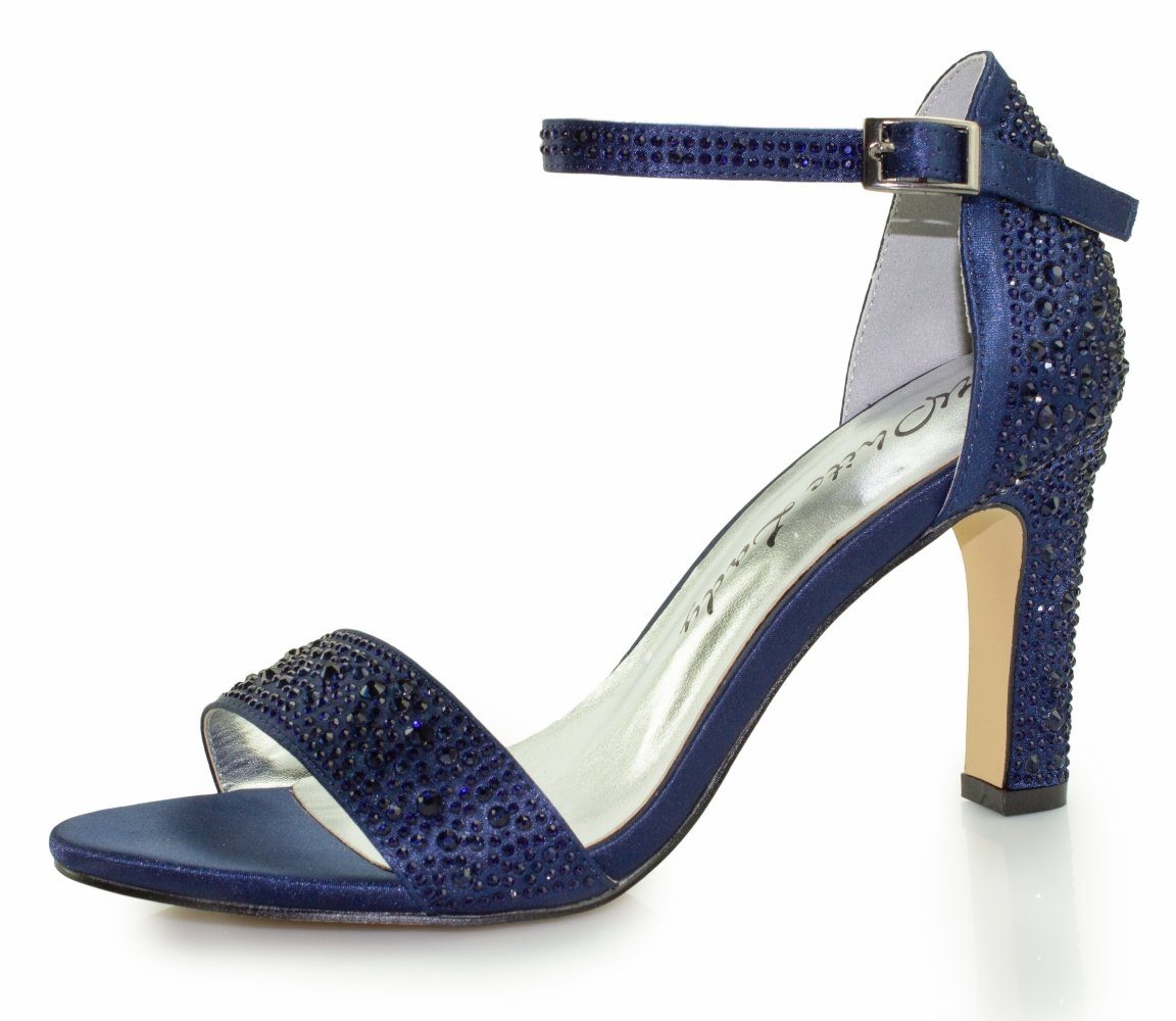 White blau-zirkonia Sandalette Lady 862 zirkonia Satin-Strass