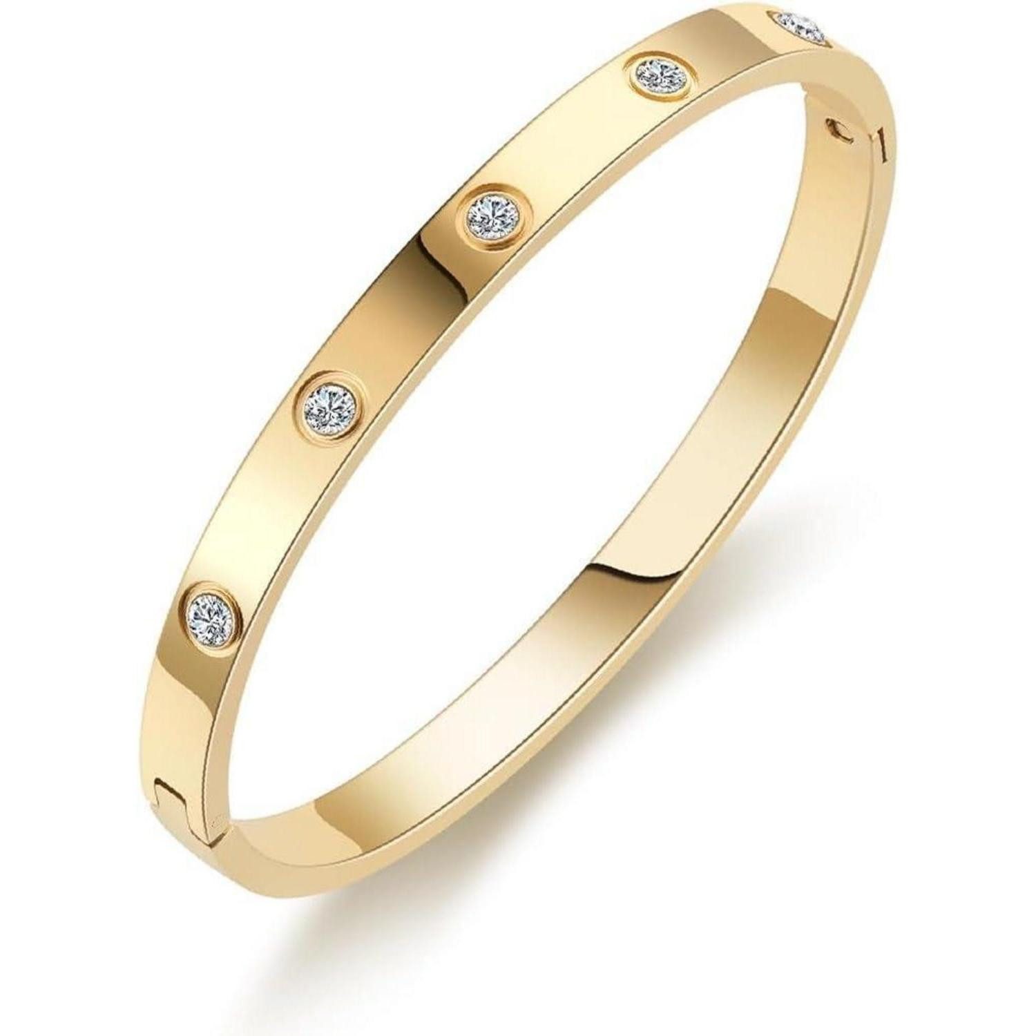 LuxusKollektion Schmuckset mit Gravur Damen Armreif Edelstahl Zirkonia 6mm günstig online kaufen