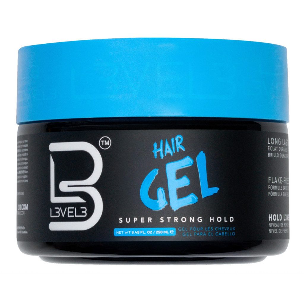 L3VEL3™ Distribution and Corporate Haargel L3VEL3 Super Strong Hair Gel – Professionelles Styling-Gel, 250 ml, 1-tlg., Superstarker Halt, glänzendes Finish, flake-freie Formel.
