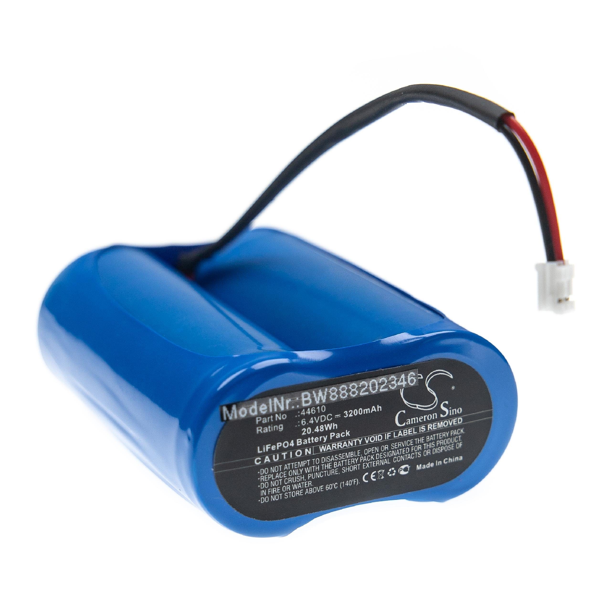 vhbw Ersatz für Streamlight 44610 für Akku LiFePO4 3200 mAh (6,4 V)