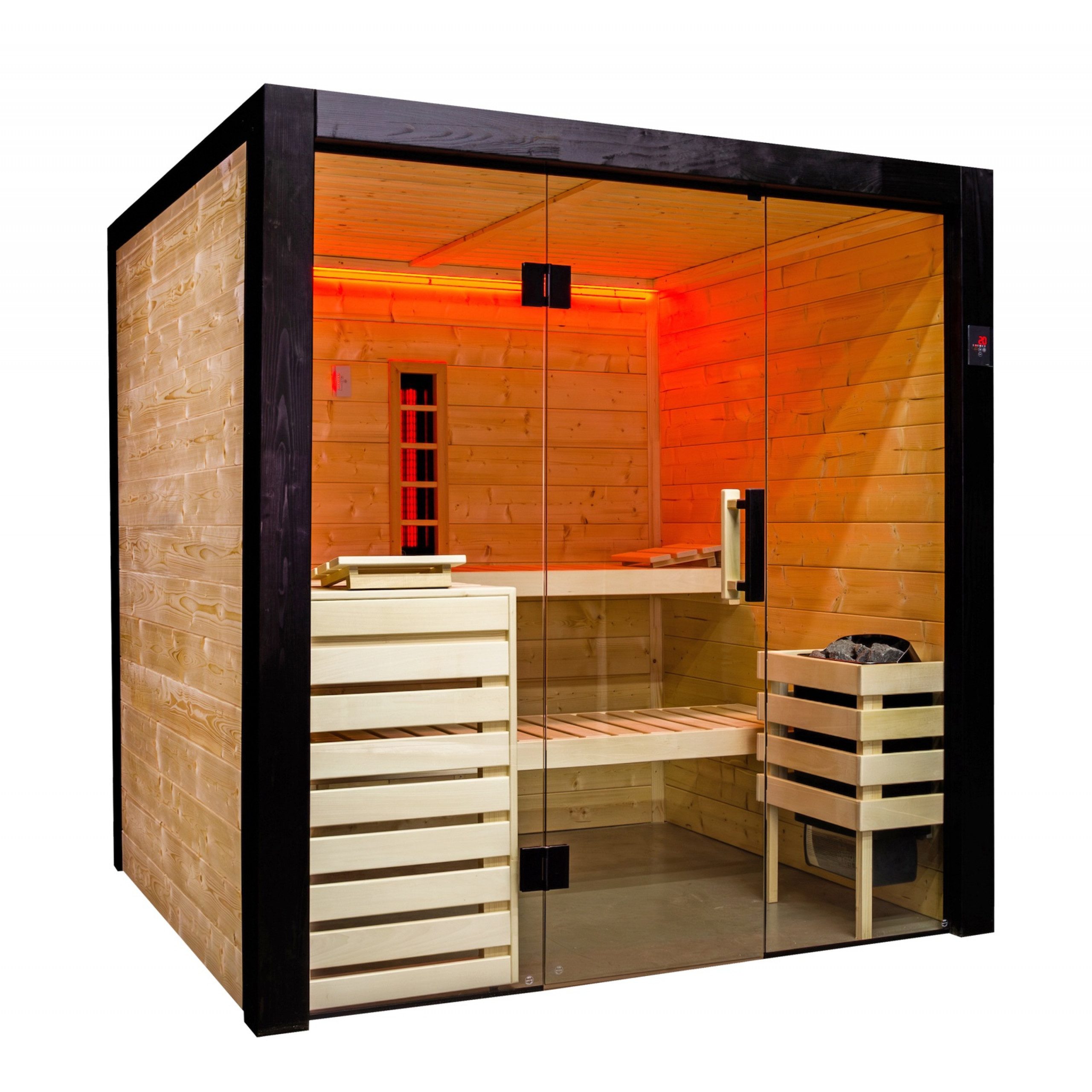 HARVIA Sauna Harvia Family Infra Large Sauna-Set Massivsauna mit Saunaofen