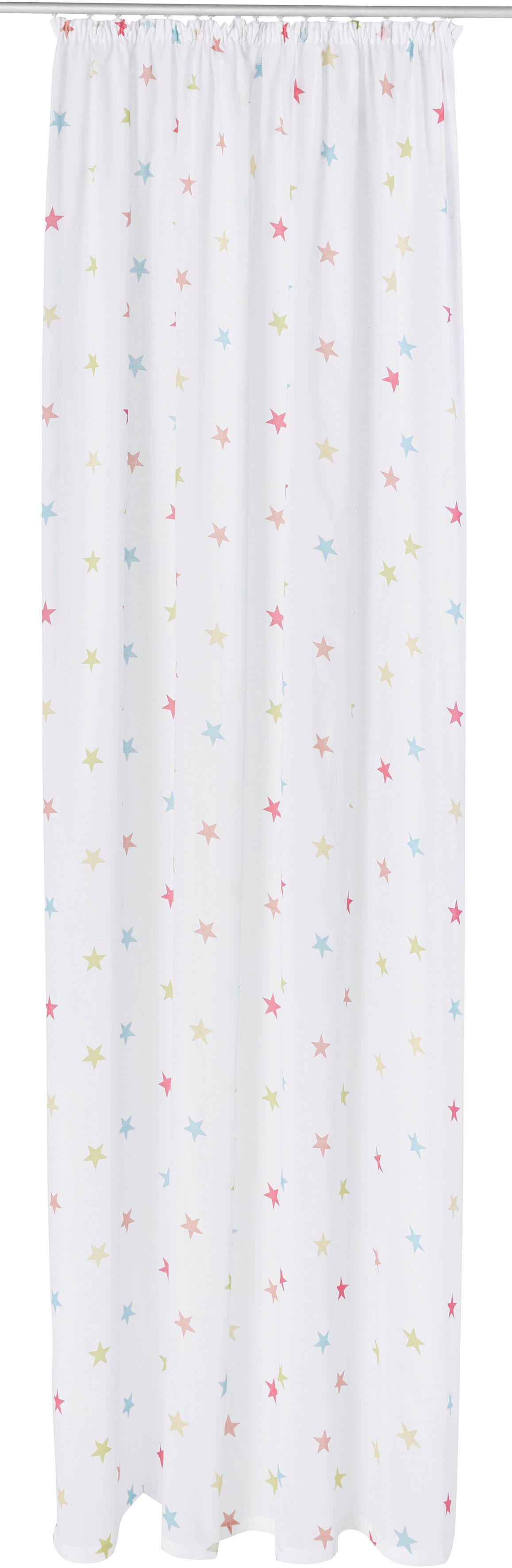 my home Gardine Stern (1 St), Kräuselband, halbtransparent, Kindergardine, günstig online kaufen