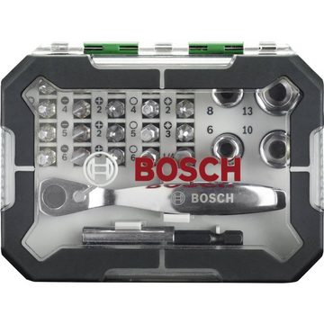 BOSCH Bit-Set Bosch Prom 27tlg. Schrauberbit mit Ratsche, inkl. Ratsche