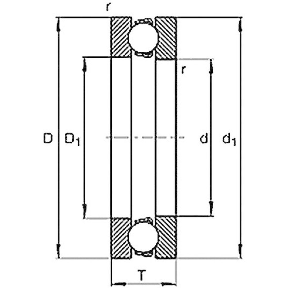 UBC Bearing Kugellager UBC Bearing 51100 Rillenkugellager axial Außen-Durchmesser: 24 mm Dr