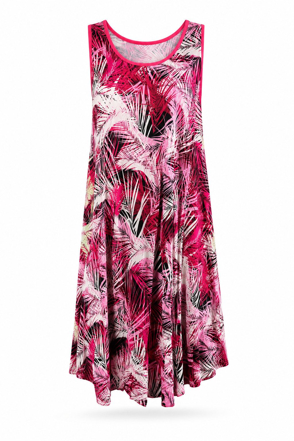 ITALY VIBES Sommerkleid - leichtes Viskosekleid Ärmellos mit A-Linie - Damen Kleid ONE SIZE- passend für Größen von M-XL