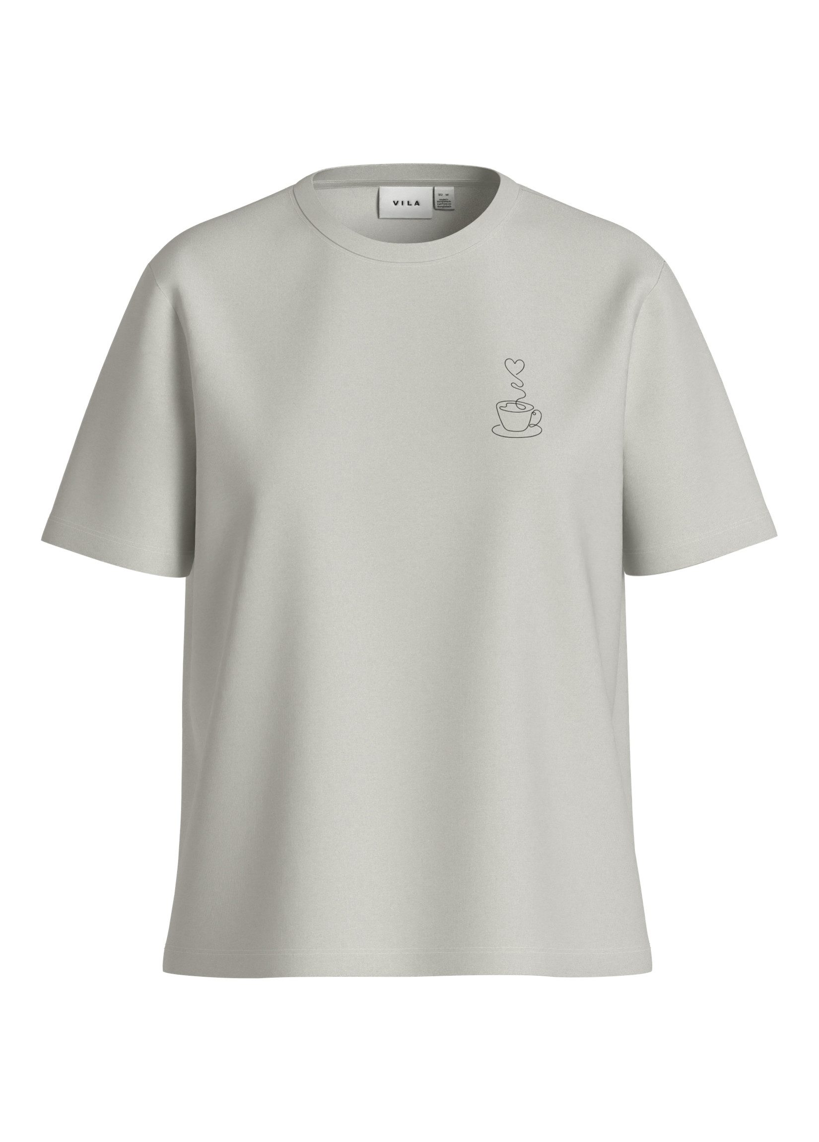 Vila Kurzarmshirt VISYBILLA FRENCH O-NECK S/S TOP/PB/LC günstig online kaufen