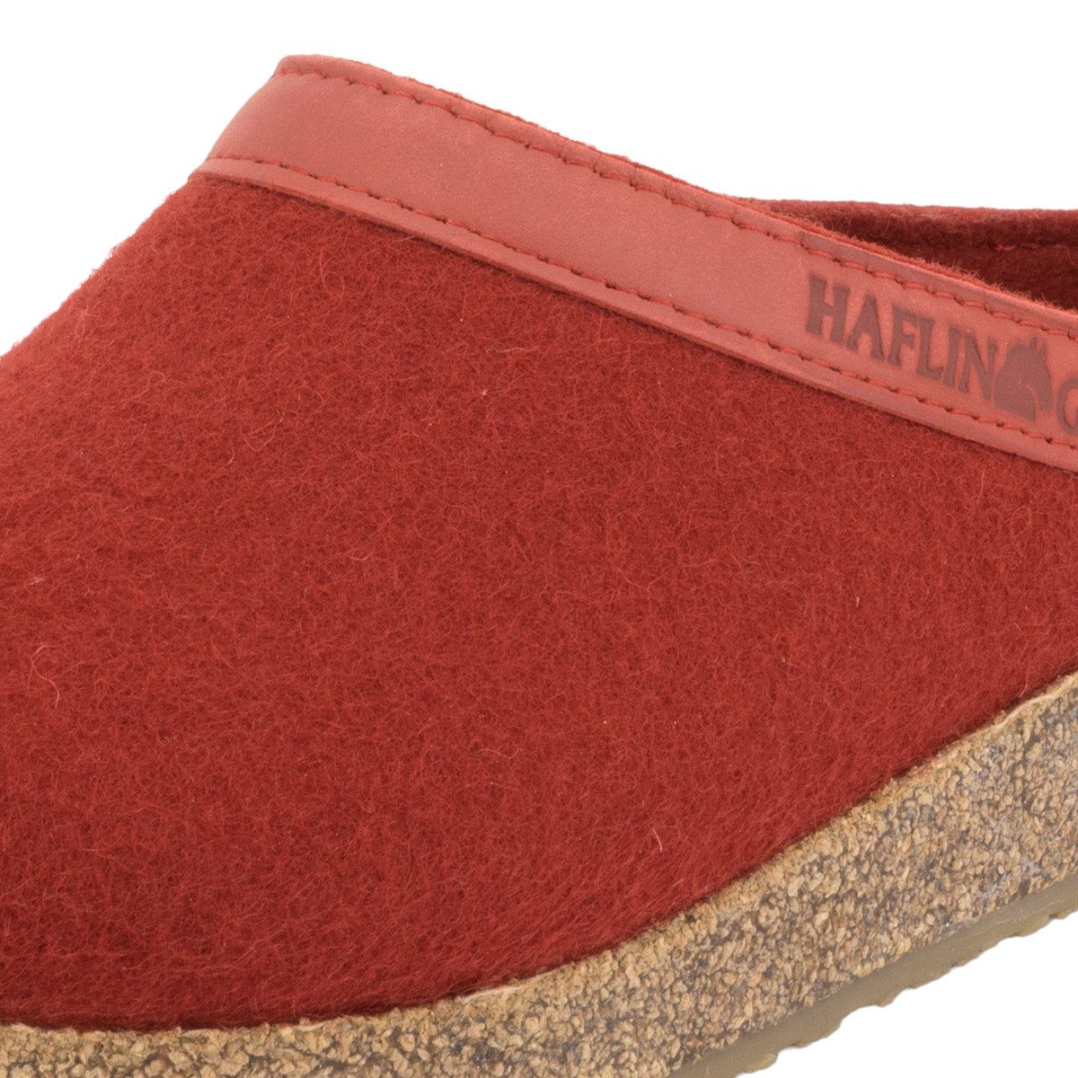 Haflinger Torben Grizzly Clog (1-tlg) Clogs - 100% reiner Wollfilz, Anatomisches Korkfußbett