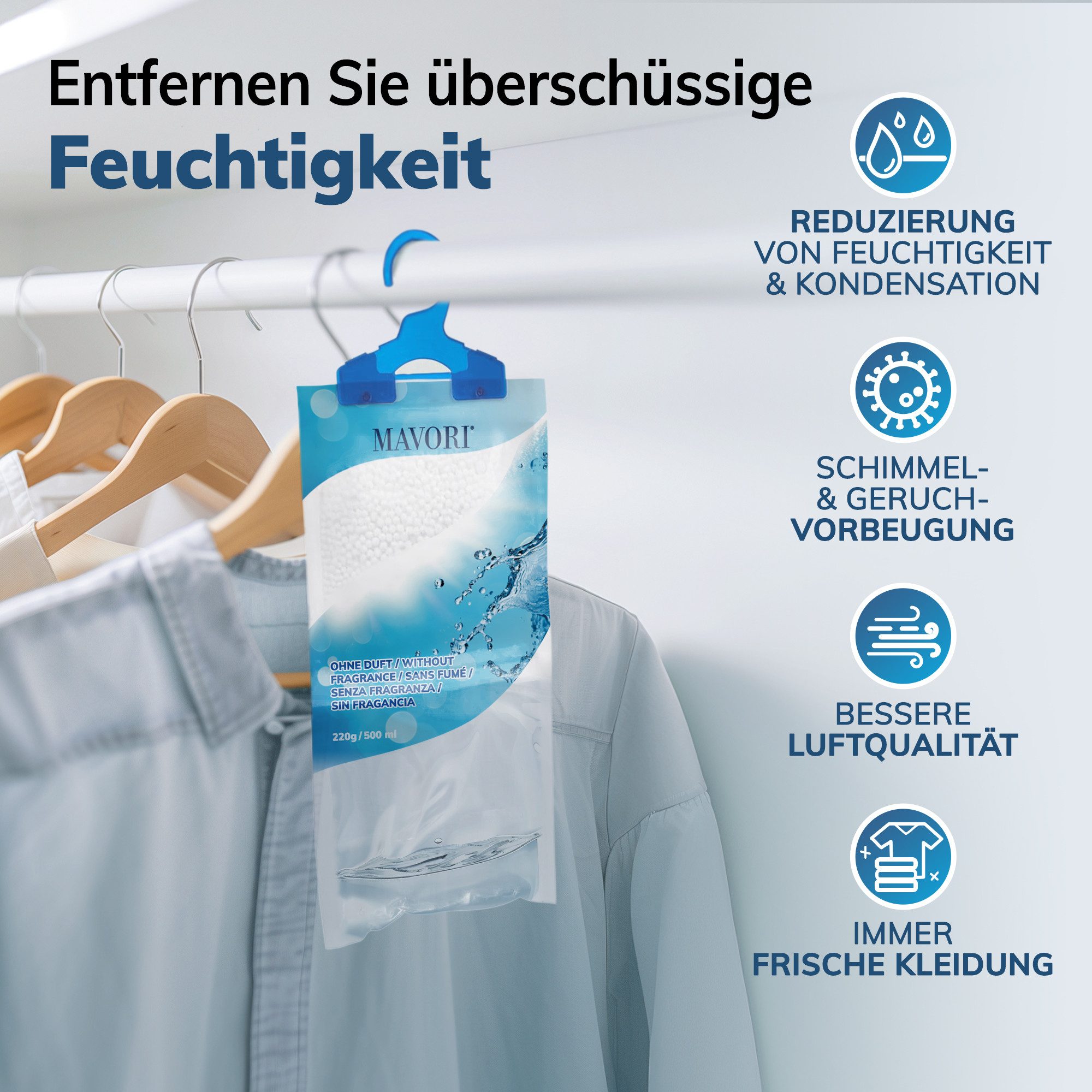 MAVORI Granulat-Luftentfeuchter, Luftentfeuchter für Schränke und Räume, im günstig online kaufen