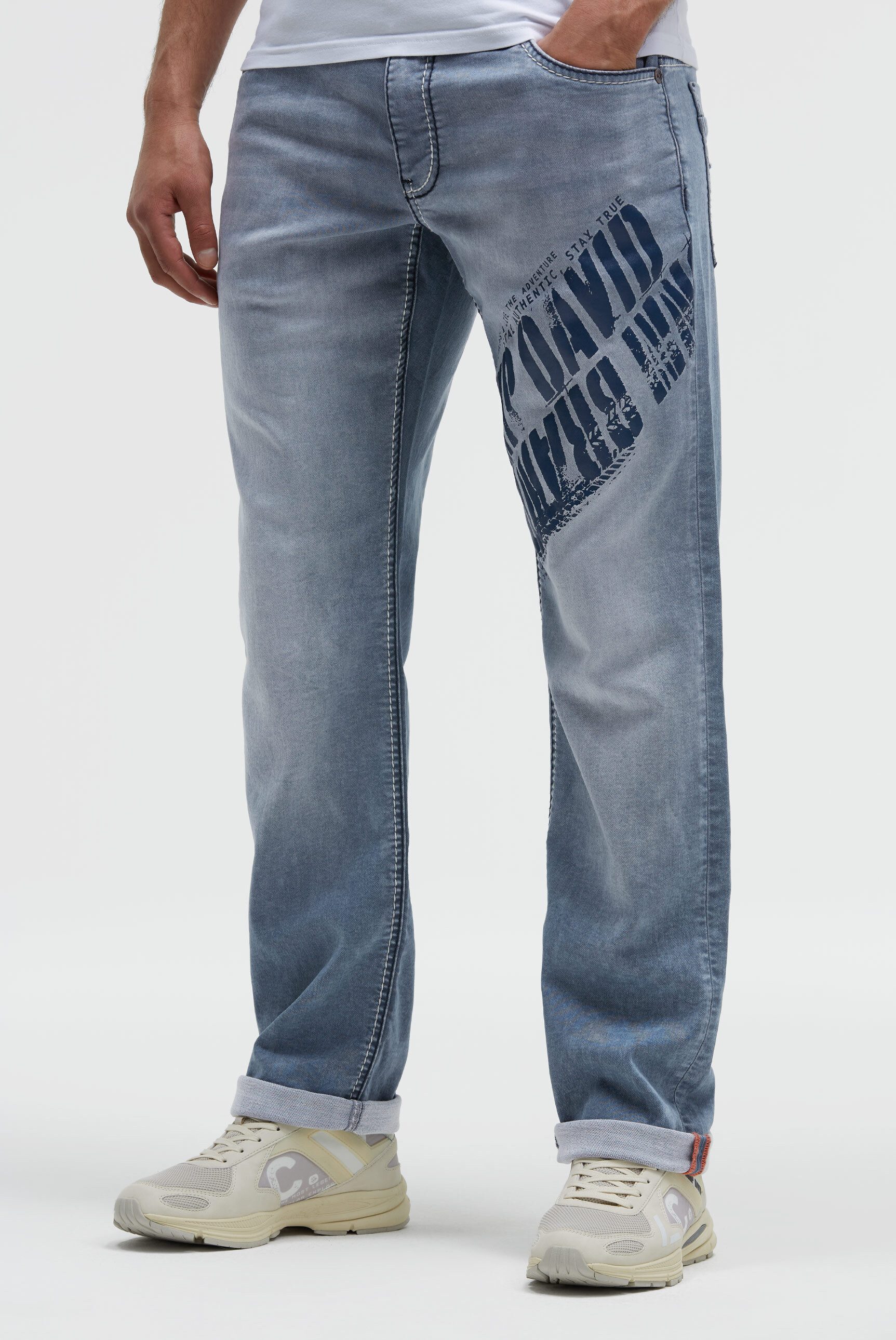 CAMP DAVID Comfort-fit-Jeans aus Sweatmaterial