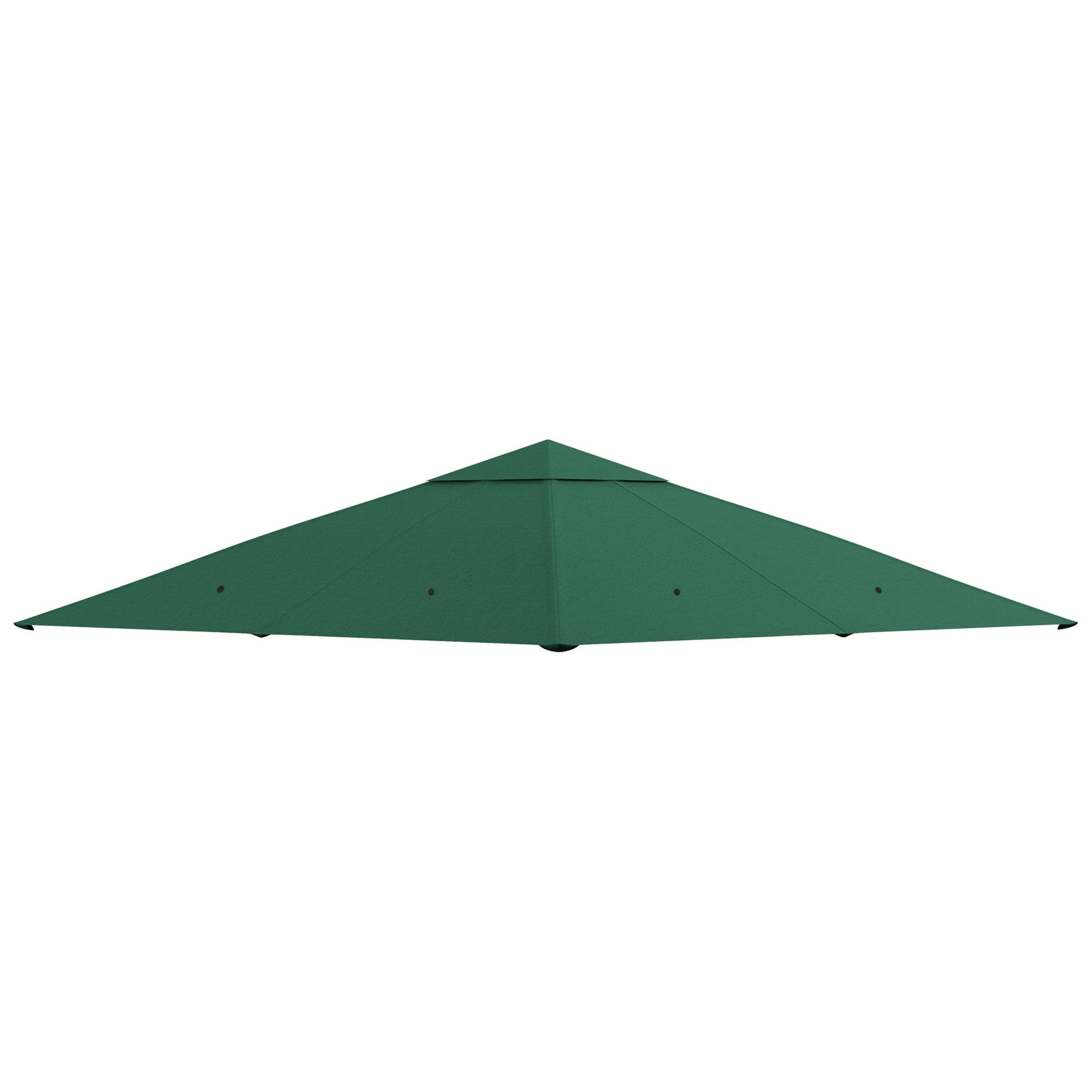 Outsunny Pavillon-Ersatzdach Ersatzbezug Ersatzteile aus Polyester-Stoff, grün, 180 g/m², 298 x 298 cm (Ersatzdach, Pavillondach), 298x298 für Metall-Gartenpavillon