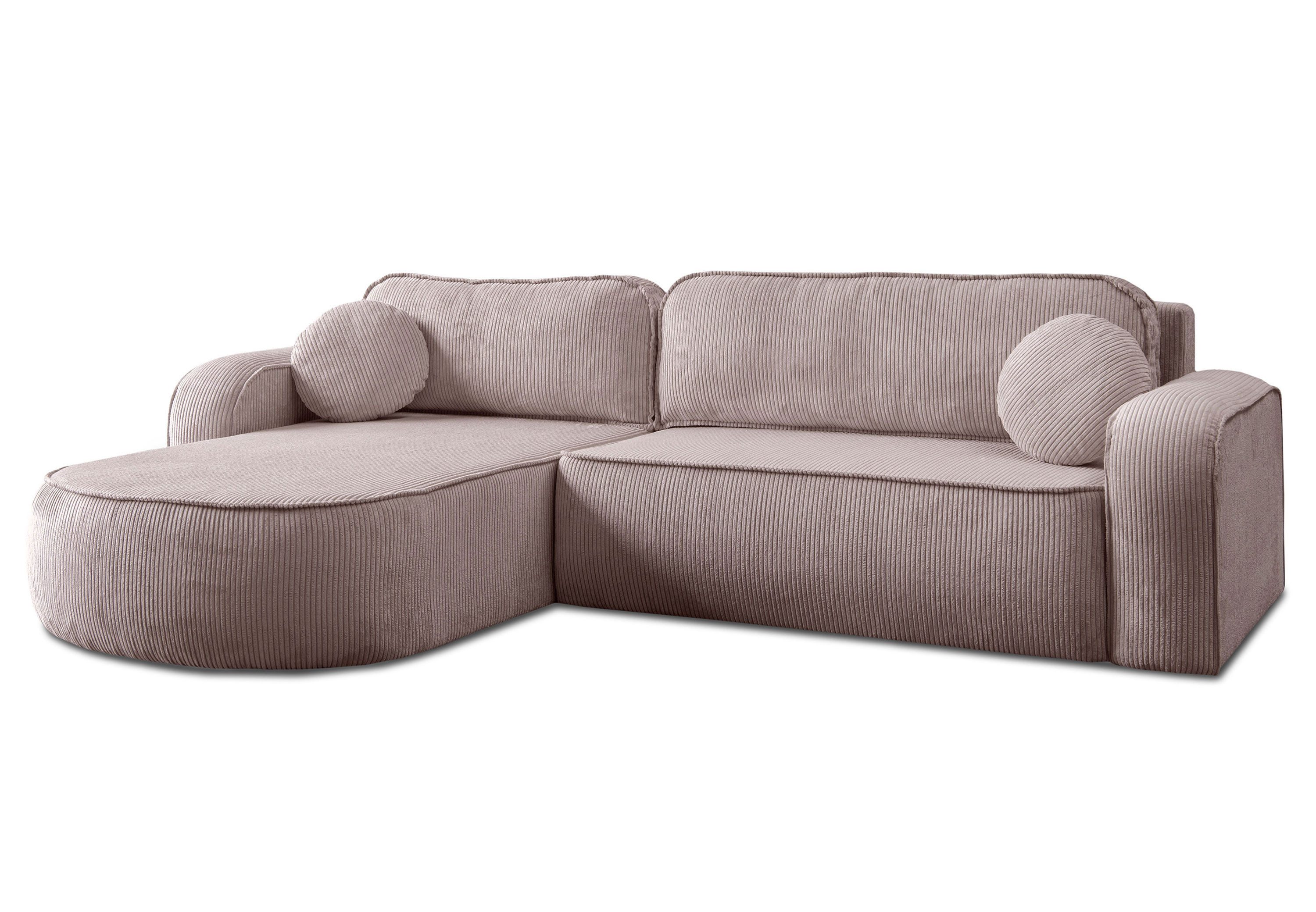 Lookway Ecksofa VENUS mit Schlaffunktion und Bettkasten, mit Bettfunktion und Bettkasten