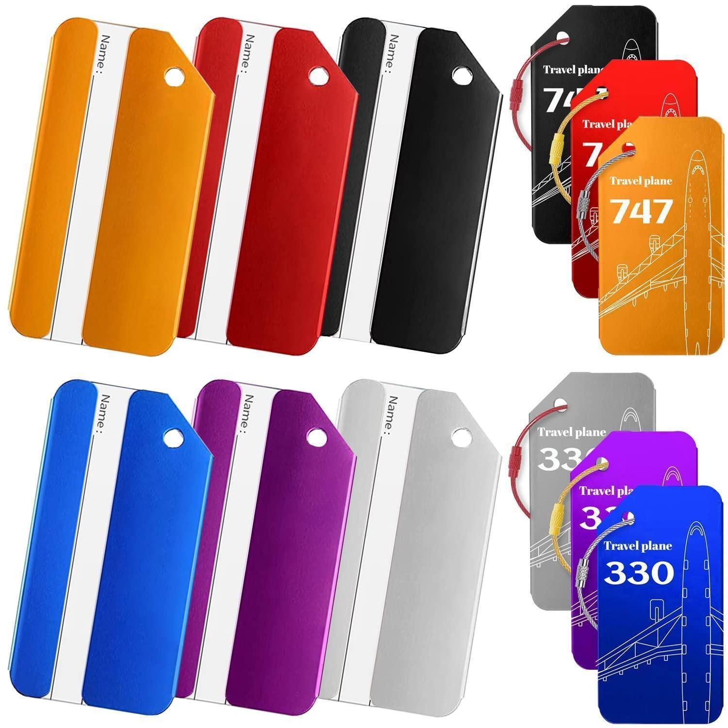 LuxusKollektion Gepäckanhänger Kofferanhänger Aluminium Blau Schwarz Rot Lila Gold Silber