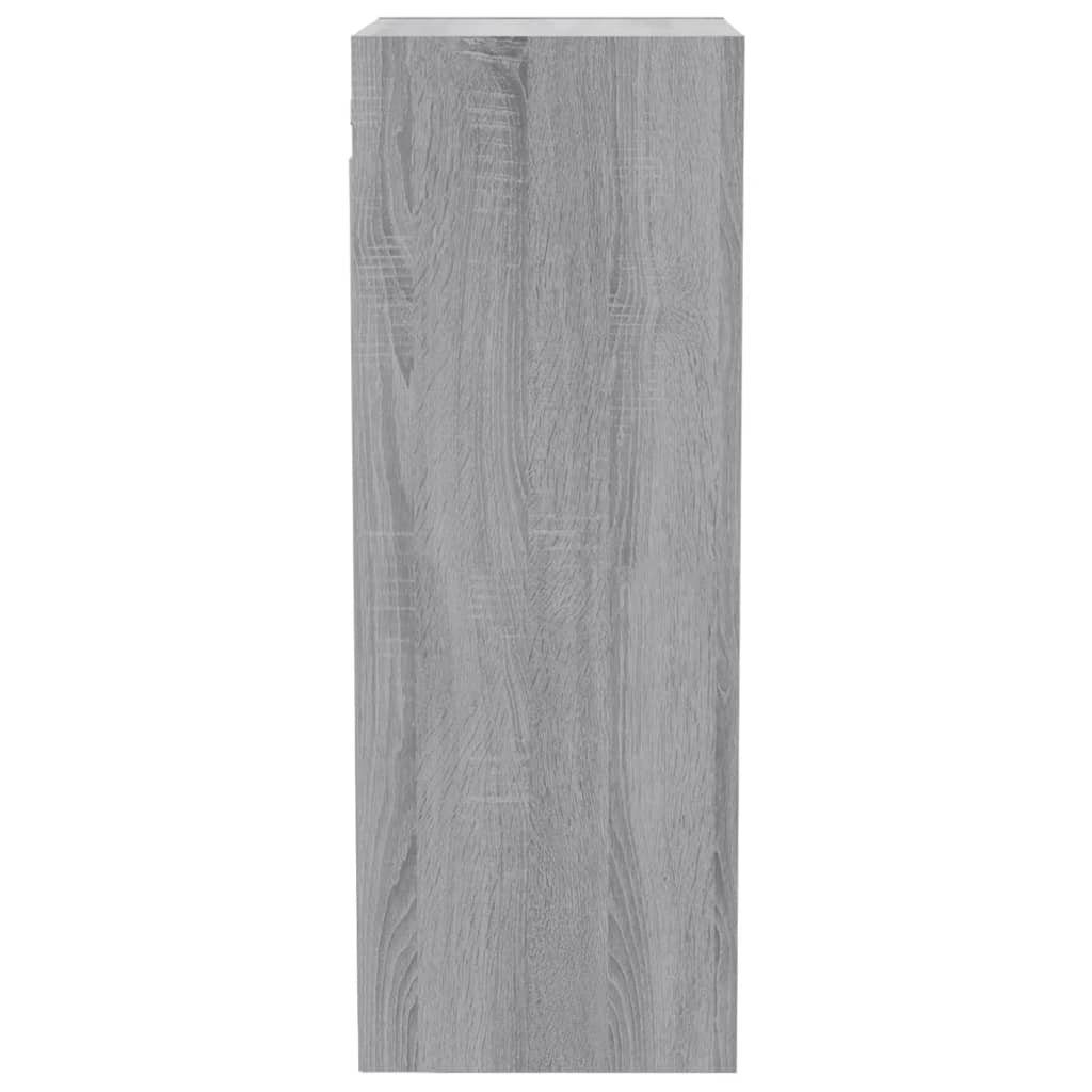 furnicato Wandregal Wandschrank Grau Sonoma 34,5x32,5x90 Holzwerkstoff cm