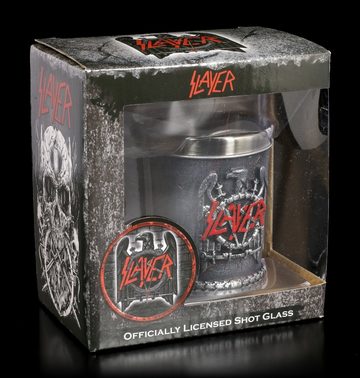 Figuren Shop GmbH Becher Slayer Schnapsbecher - Eagle Emblem - Metal Merchandise, Kunststein (Polyresin), Edelstahl