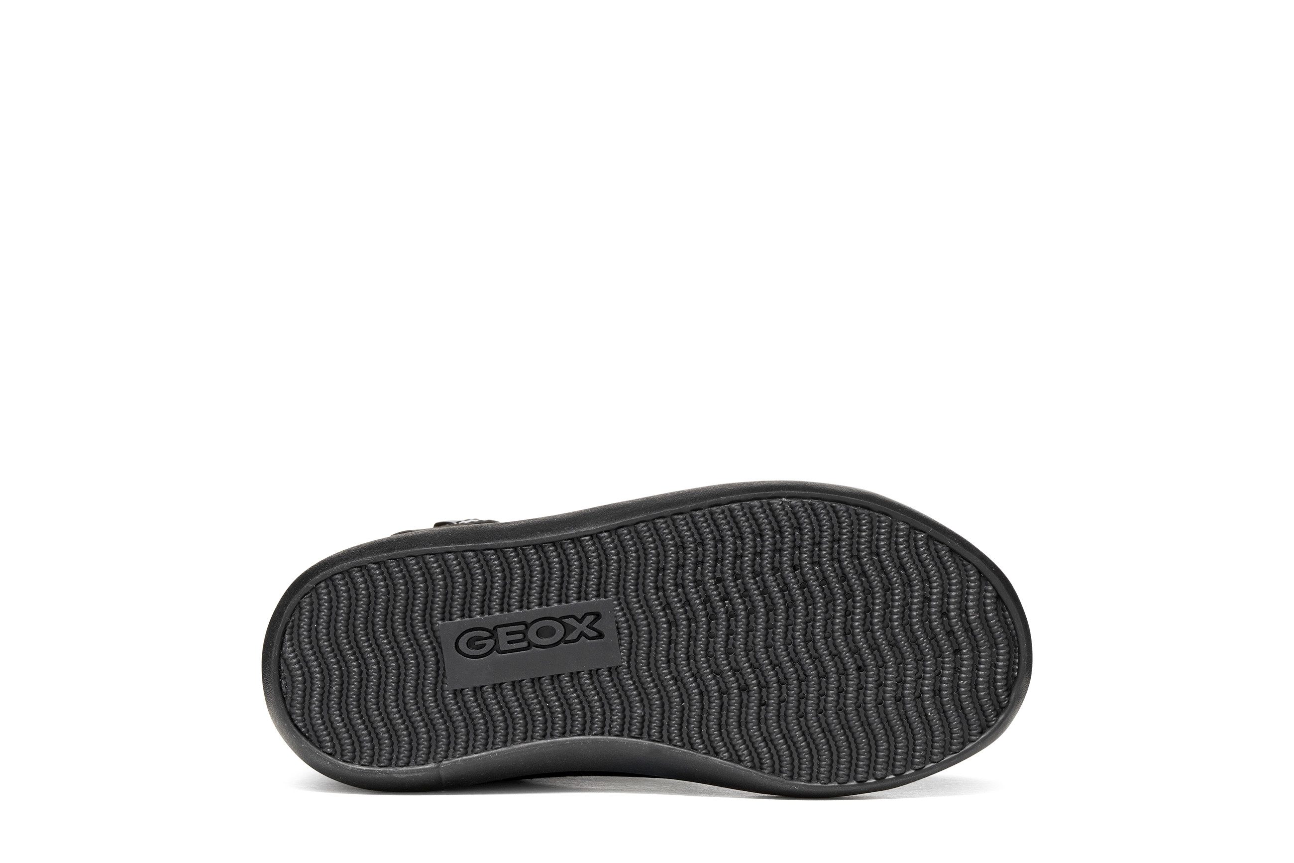 Geox J GISLI GIRL Sneaker Schnürboots in Metallicoptik, Warmfutter, Größenschablone zum Download