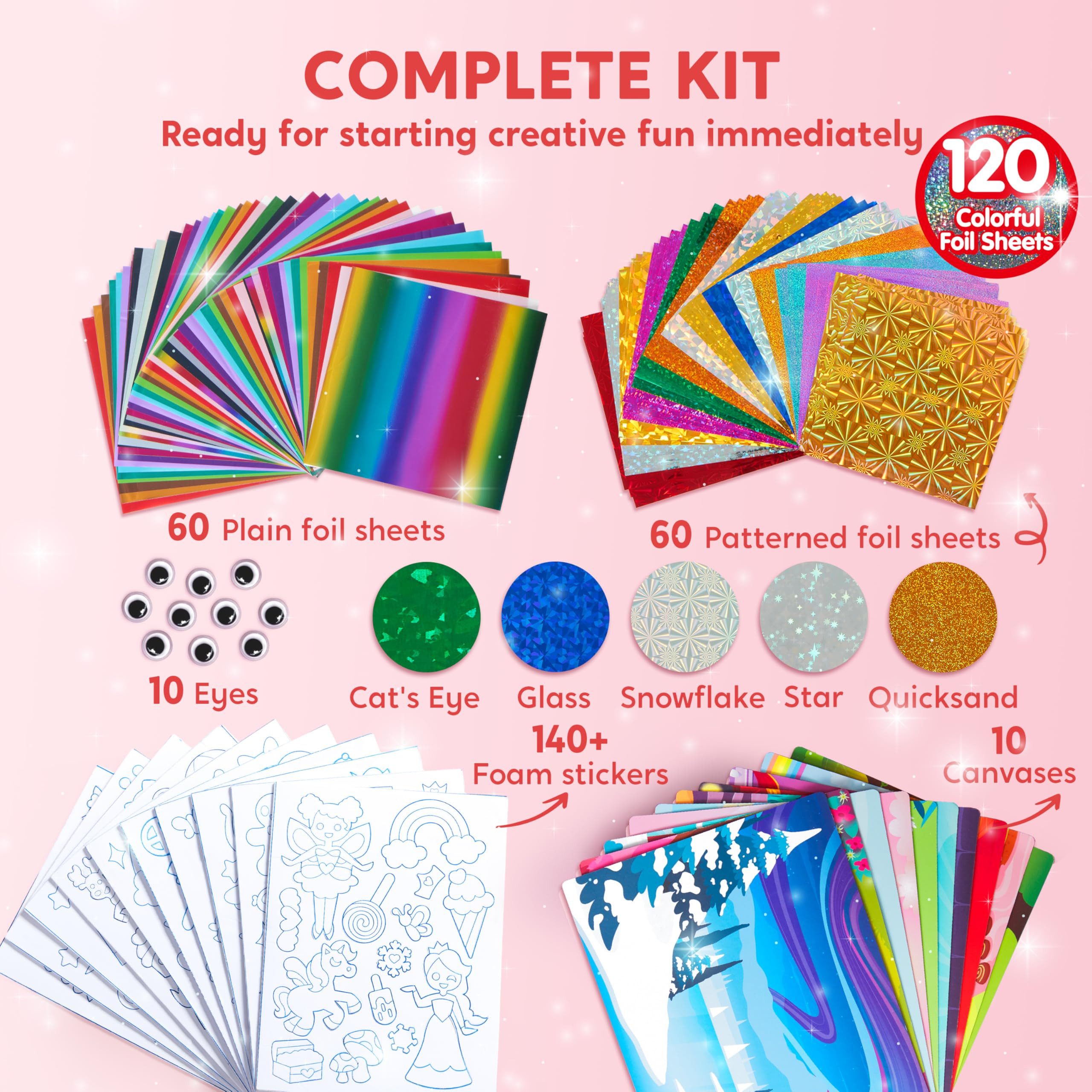 Klever Kits Blattmetall Klever Kits Folienkunst-Set für Kinder ab 4 – Kreativreise-Spielzeug