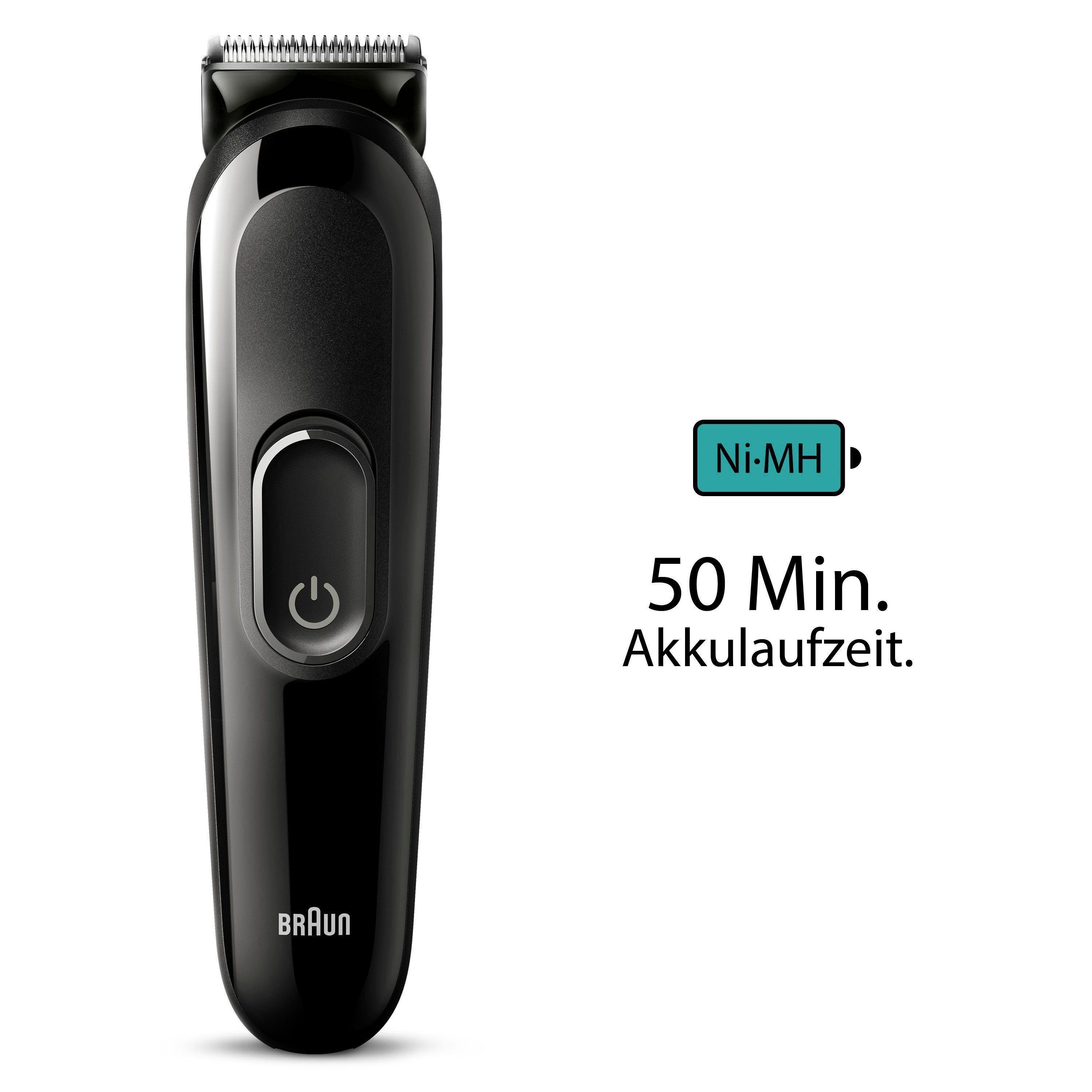 Braun Haarschneider All-In-One Styling Set MGK3420, Styling Min. 50 Barttrimmer, 6-in-1 Set, Laufzeit kabellose