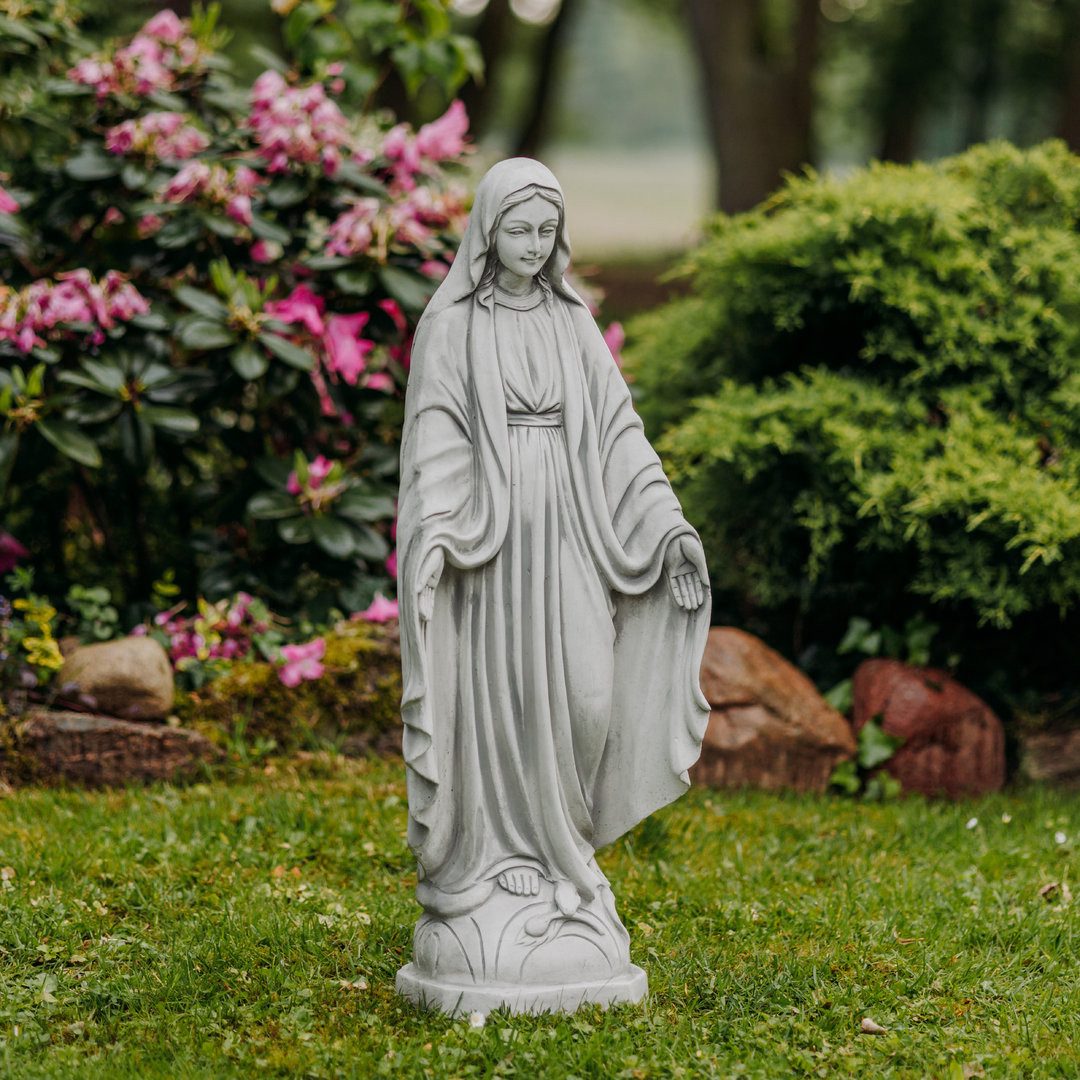 gartendekoparadies.de Gartenfigur Statue der heiligen Maria, Madonna, Steinfigur, H. 83 cm, 38 kg, Frostsicher