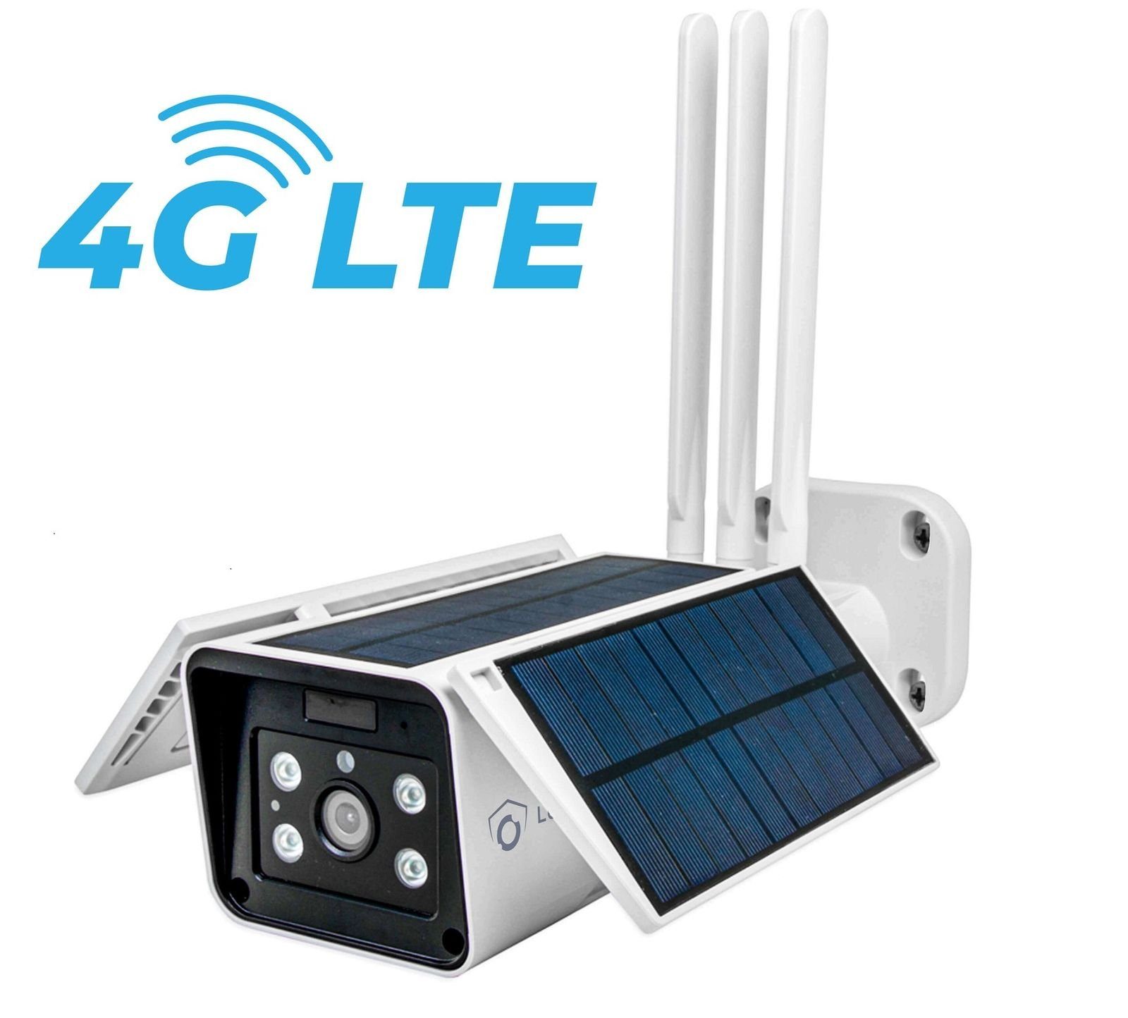 LUVISION LV-G-2020-01 Überwachungskamera (Außenbereich, 4G / LTE Kamera  Solar für Überwachung Mobilfunk SIM Karte, Akku, Solarpanel, Mikrofon,  Lautsprecher, 2-Wege Audio, 6W)