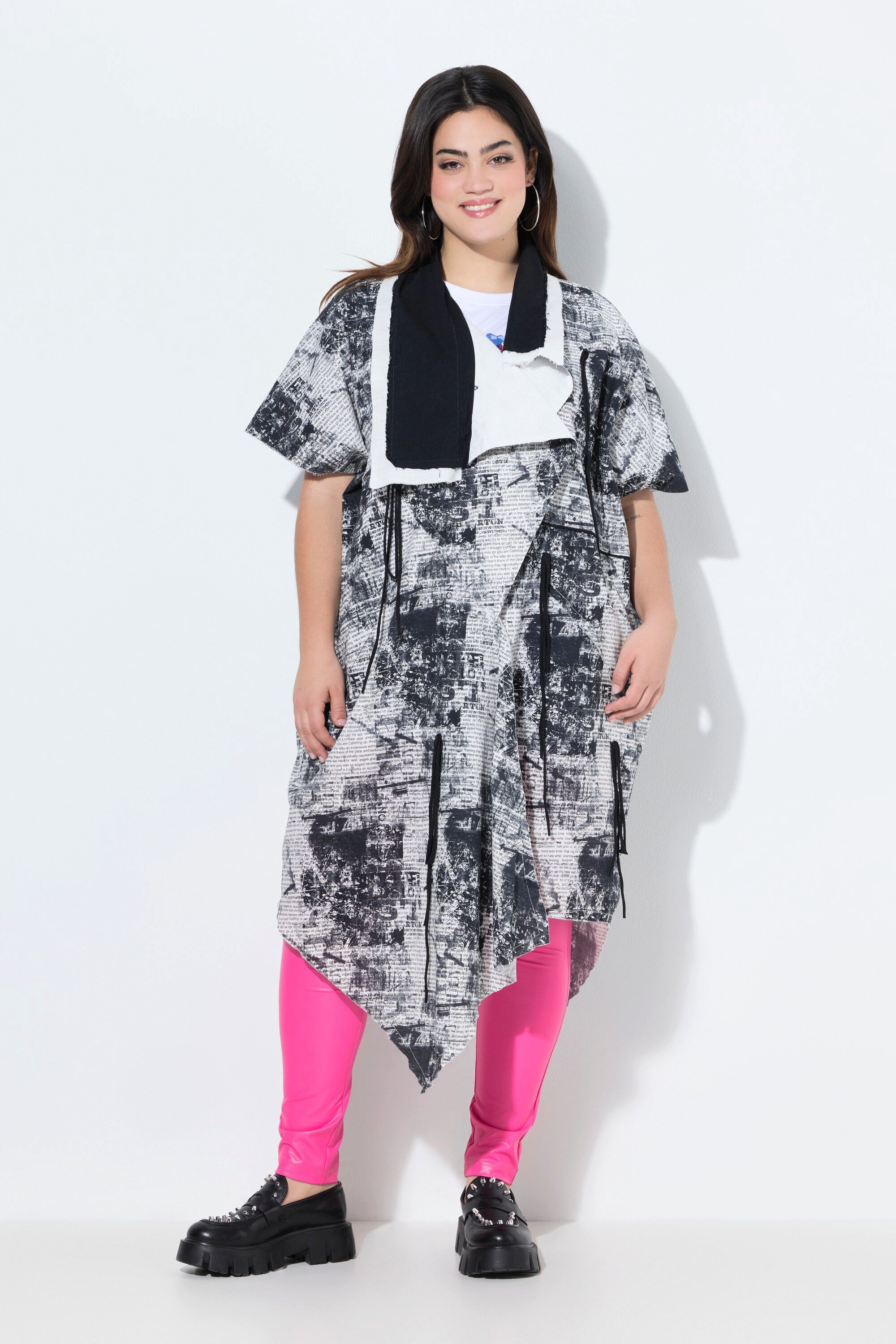 Sommerjacke Jacke längerer Straight Fit Alloverprint