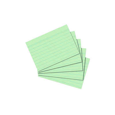 Herlitz Karteikarten 500 Herlitz Karteikarten DIN A8 / liniert / Farbe: grün