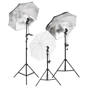 vidaXL Fotohintergrund Fotostudio Set mit Beleuchtung Hintergrund und Reflektor