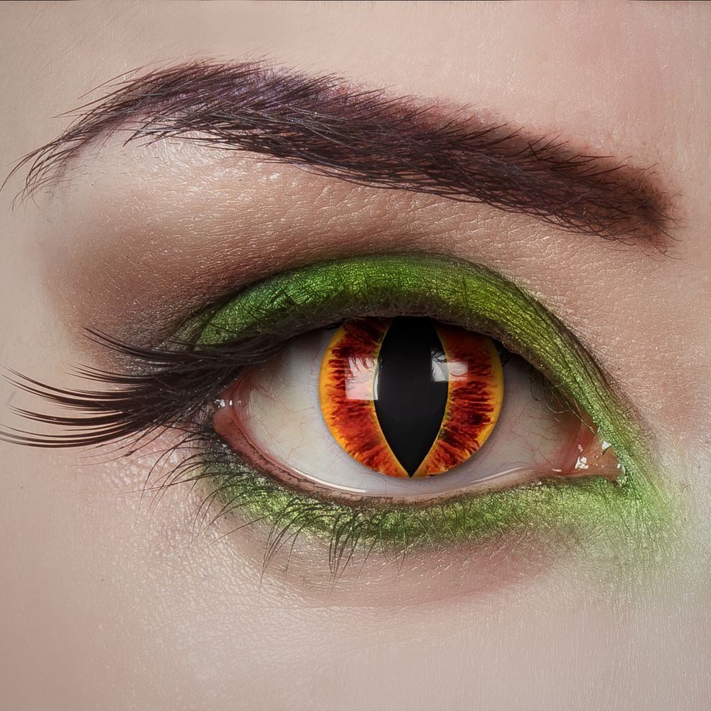 aricona Farblinsen Rote Контактные линзы Farbige Halloween-Linsen für Cosplay, Karneval, Ohne Stärke, 2 Stück