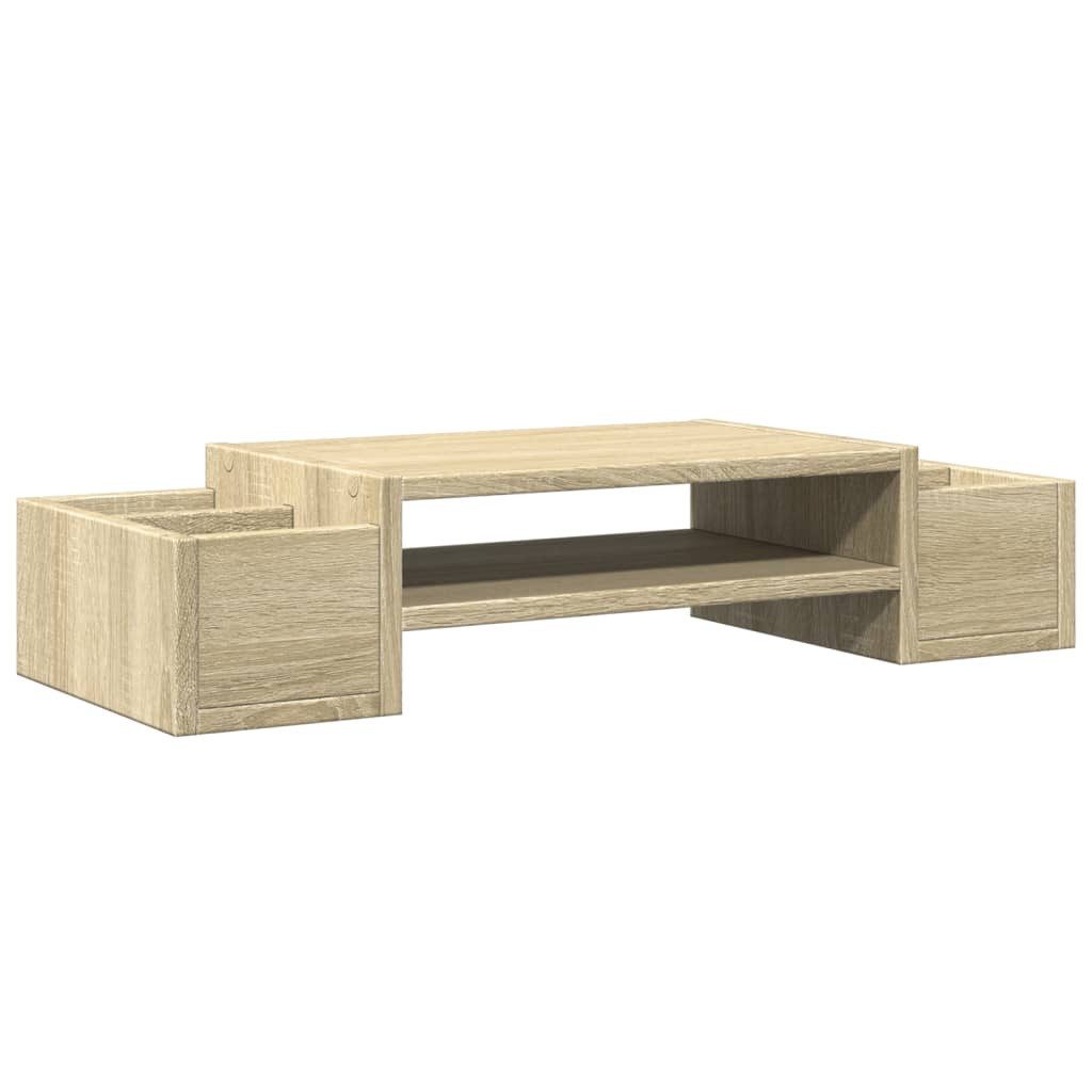 vidaXL Monitor-Halterung 70 x 27 x 15 cm Monitorständer mit Stauraum Sonoma Eiche 70x27x15 Span