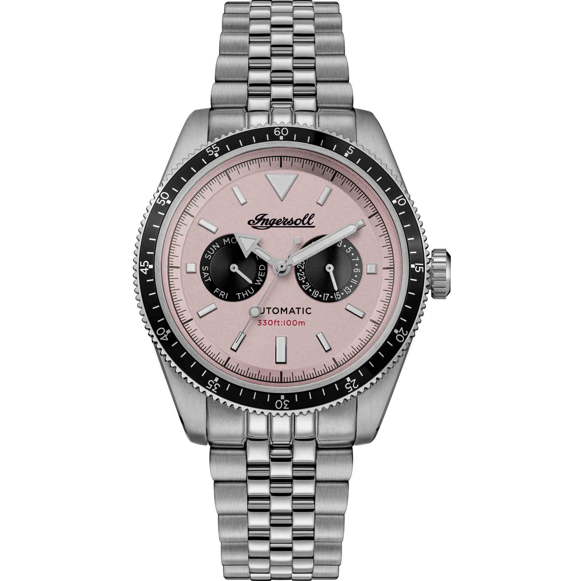 Ingersoll Automatikuhr The Outlaw I17201, Armbanduhr, Herrenuhr, Mechanische Uhr, Edelstahlarmband, analog