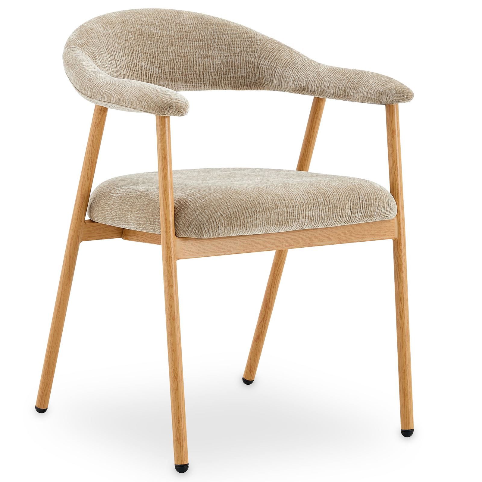 IDIMEX Esszimmerstuhl ARLO (2 St), Esszimmerstühle 2er Set gepolstert mit Stoffbezug Beige