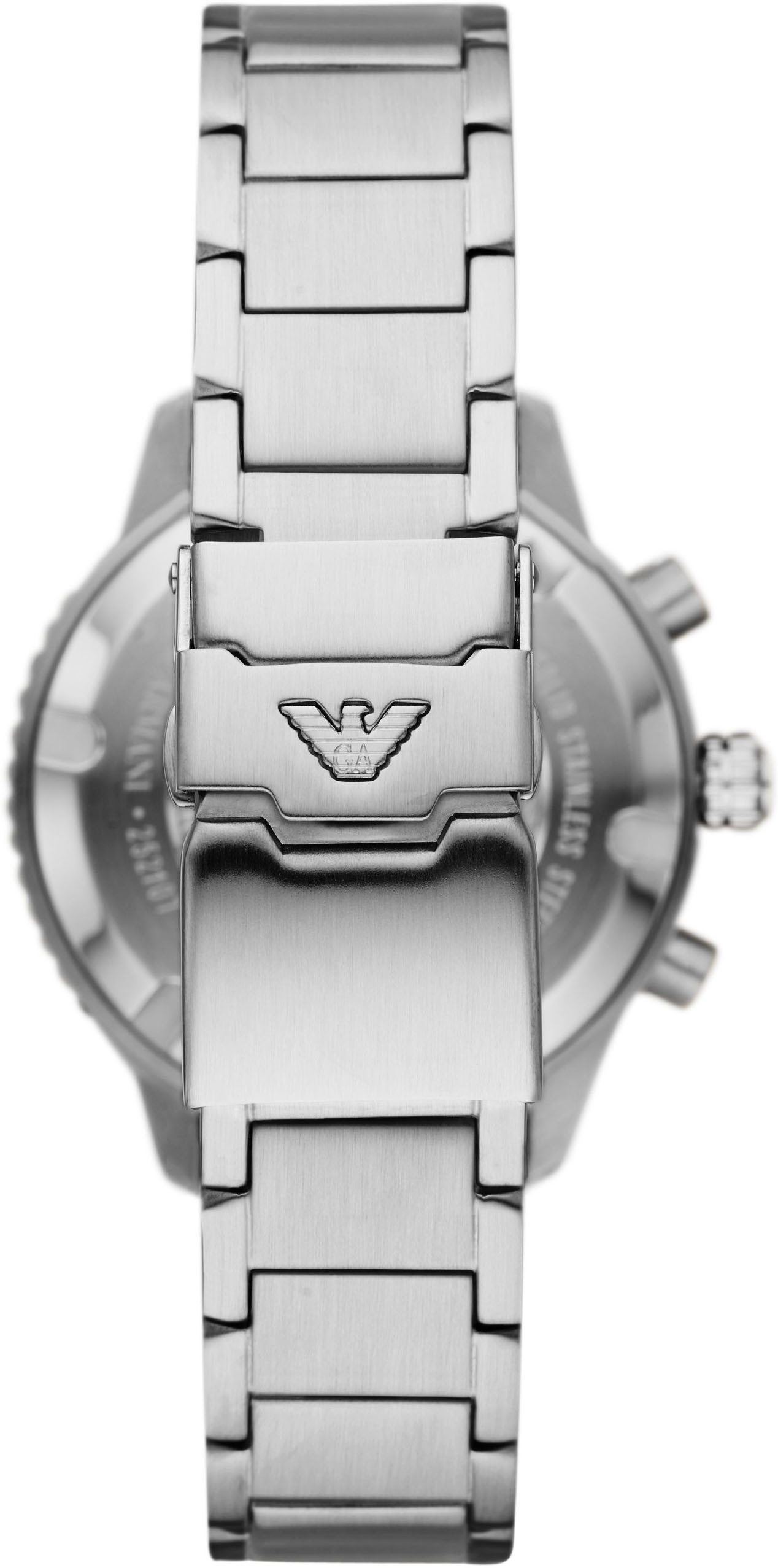 Emporio Armani Chronograph AR11500, Quarzuhr, Armbanduhr, Herrenuhr, Edelstahlarmband, bis 10 bar wasserd.