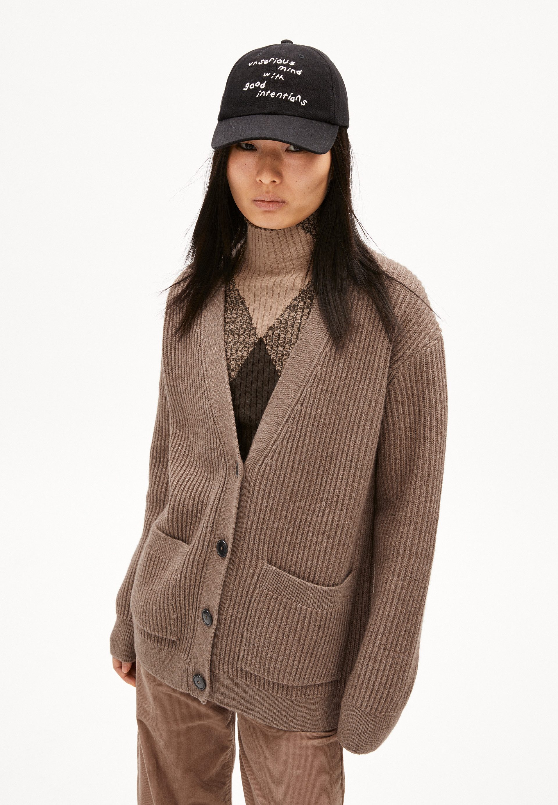 Armedangels Cardigan MAIYAA Strickjacke Relaxed Fit aus Bio-Woll Mix (Relaxed Fit)