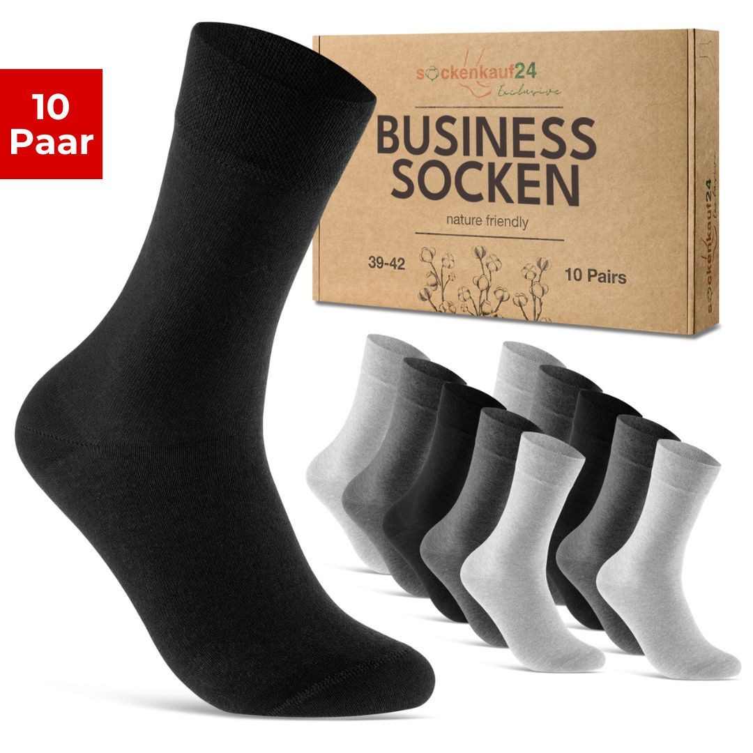 Socken 10 Paar Premium Socken Herren & Damen Komfort Business-Socken