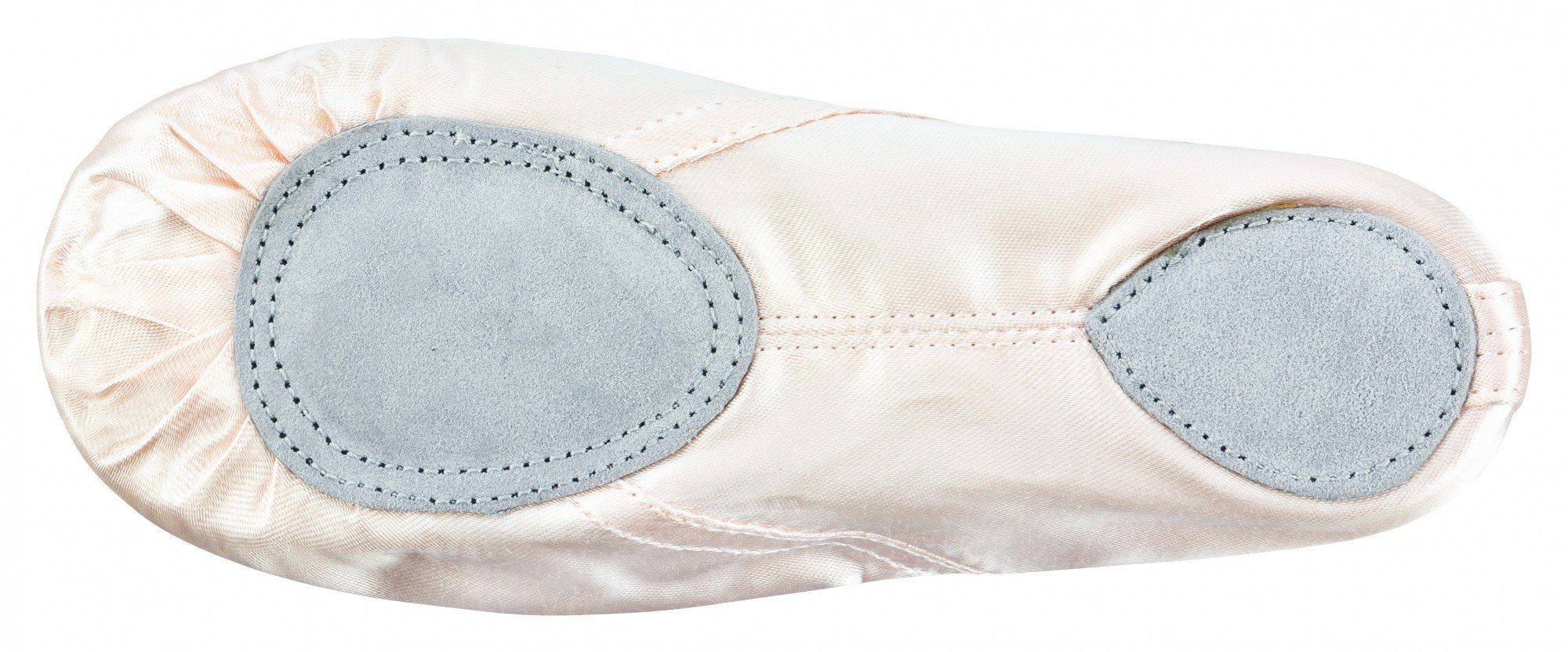 Binden Satin rosa geteilter zum Tanzschuh Ballettschläppchen Mädchen mit Ballettschuhe aus Satinband Sandy tanzmuster mit Ledersohle für