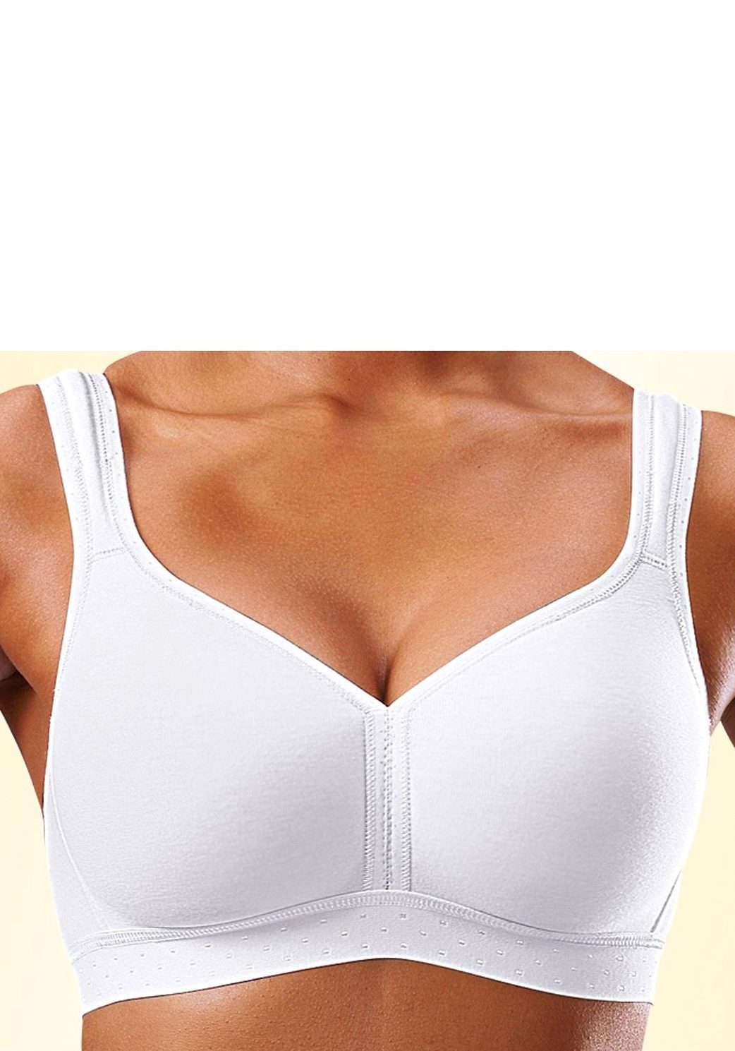 petite fleur by Lascana Soft-BH (Packung, 2 Stück) ohne Bügel, Baumwoll-Qualität – ideal für große Größen, bequemer BH
