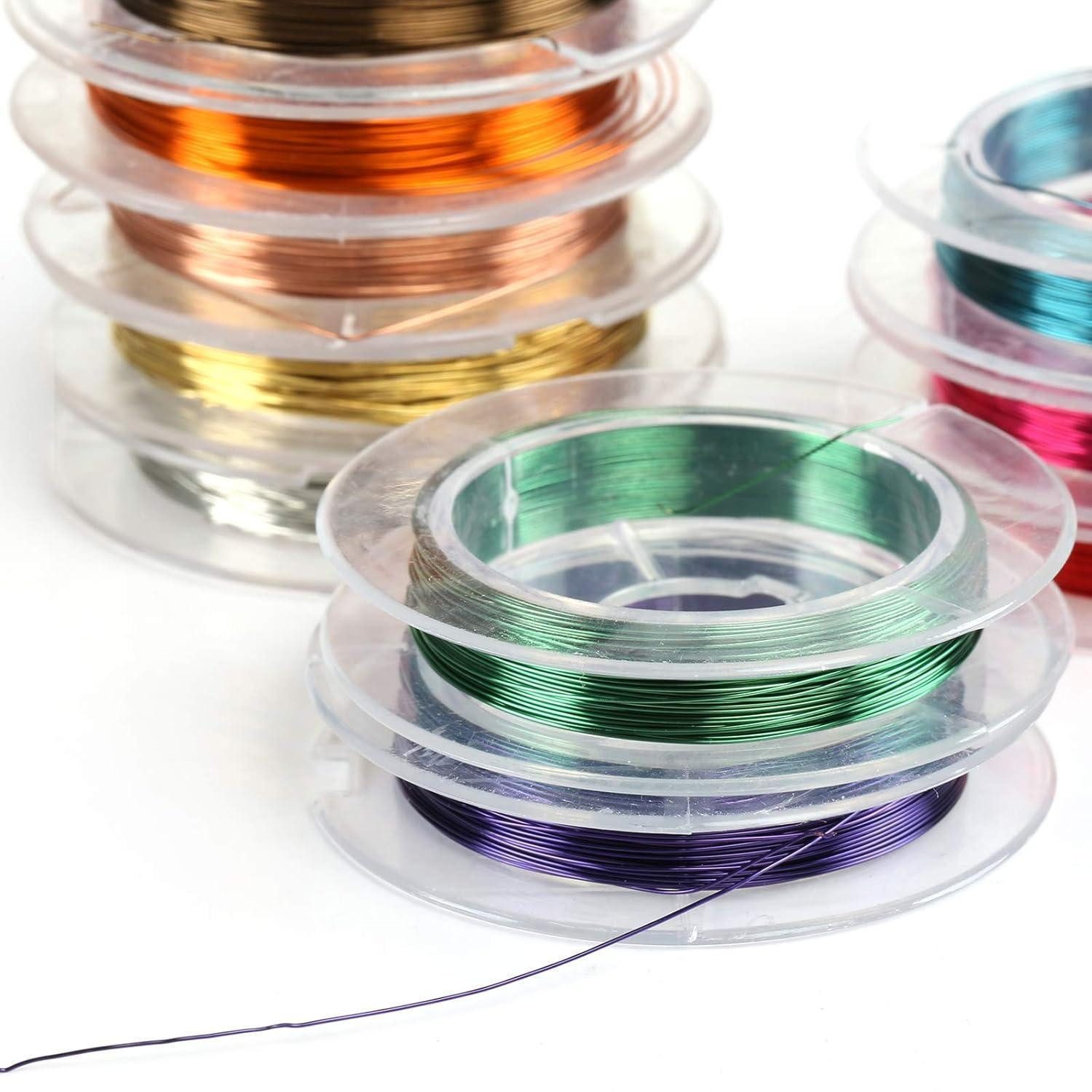 LuxusKollektion Schmuckdraht Naler 0,3 mm Kupferdraht Set Bunt 10 Farben Basteldraht Schmuck Faden