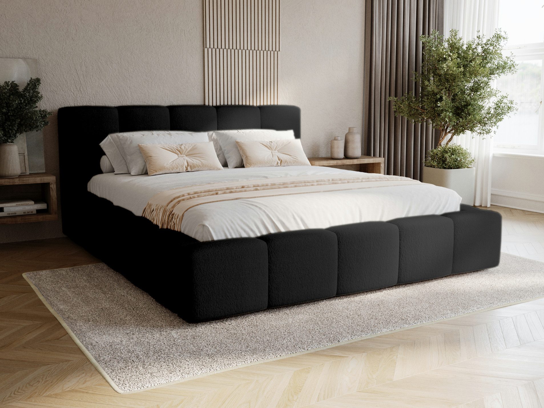 Compleo Polsterbett Wolkenbett modern und elegant, Designerbett LARAS (TOPS günstig online kaufen