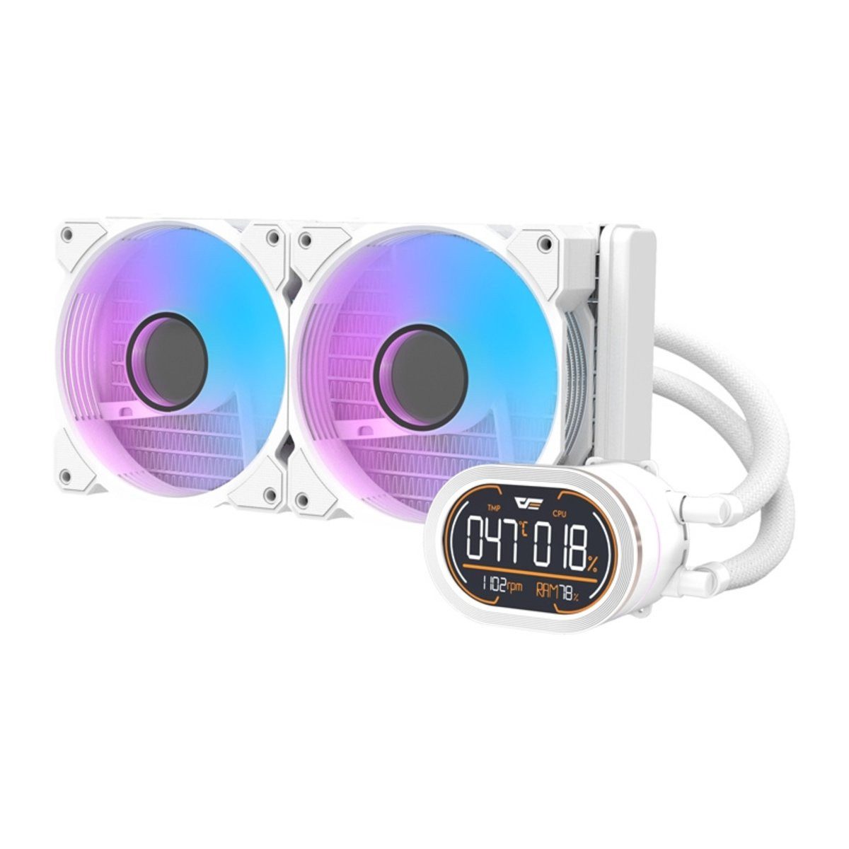 Darkflash Gehäuselüfter Darkflash DH240D v2 CPU-Kühler (weiß)