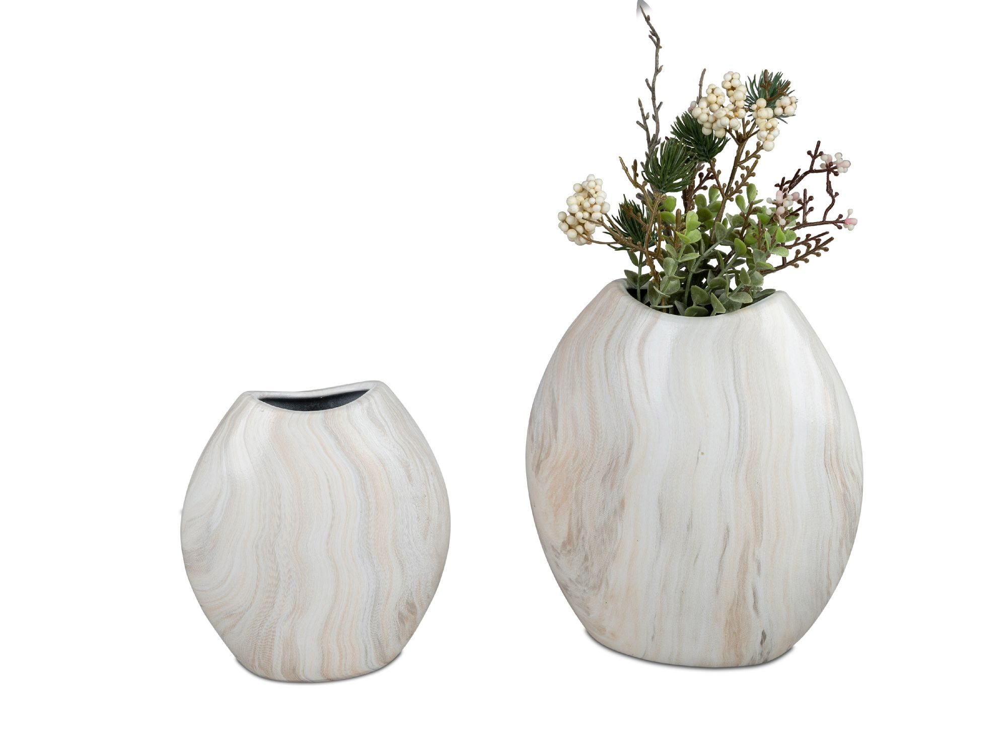 formano Dekovase Marmor, Creme, Motiv: Maromor günstig online kaufen