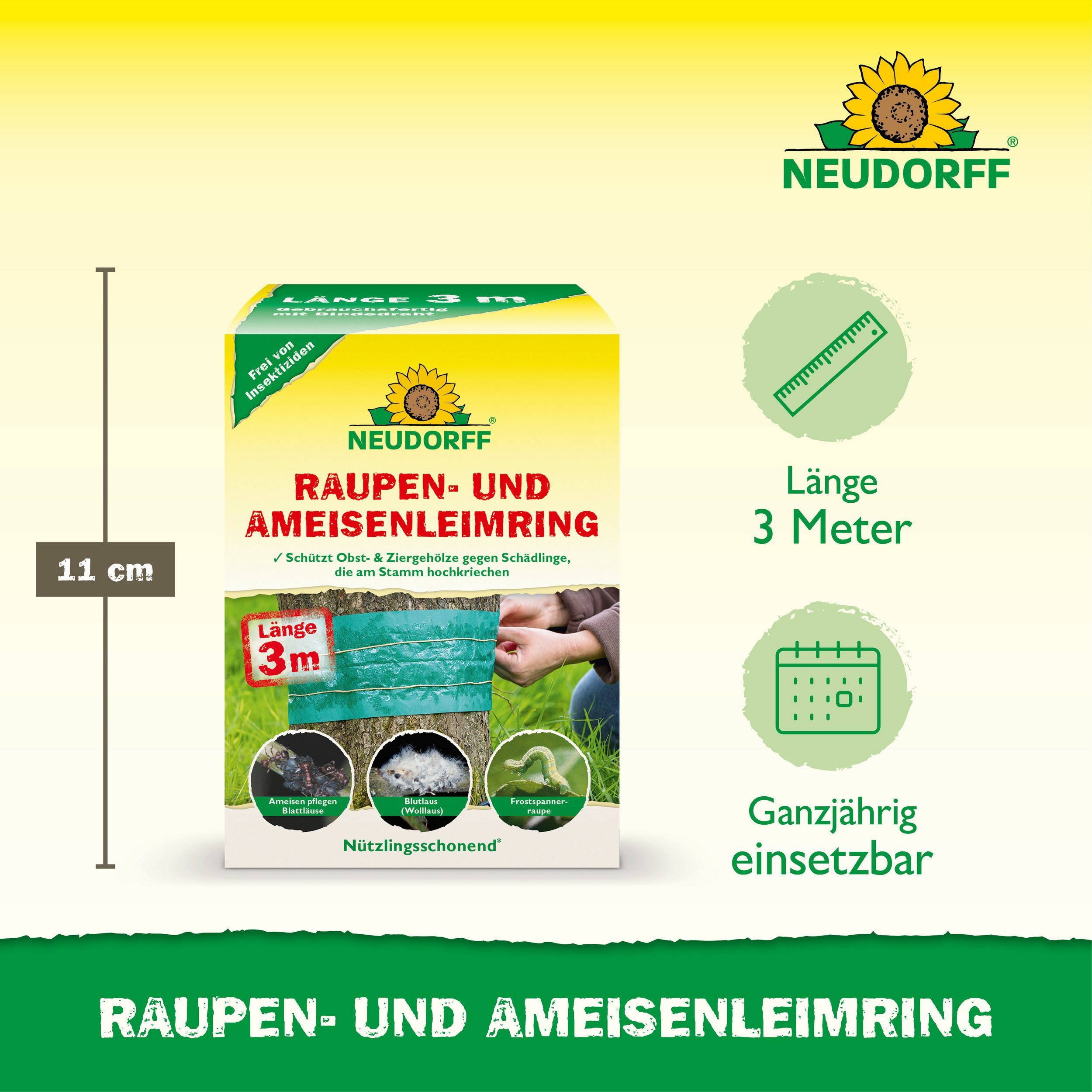 Neudorff Klebefalle Raupen- und AmeisenLeimring, 3 m mechanische Leimbarriere gegen hochkriechende Schädlinge – Bild 3 von 5