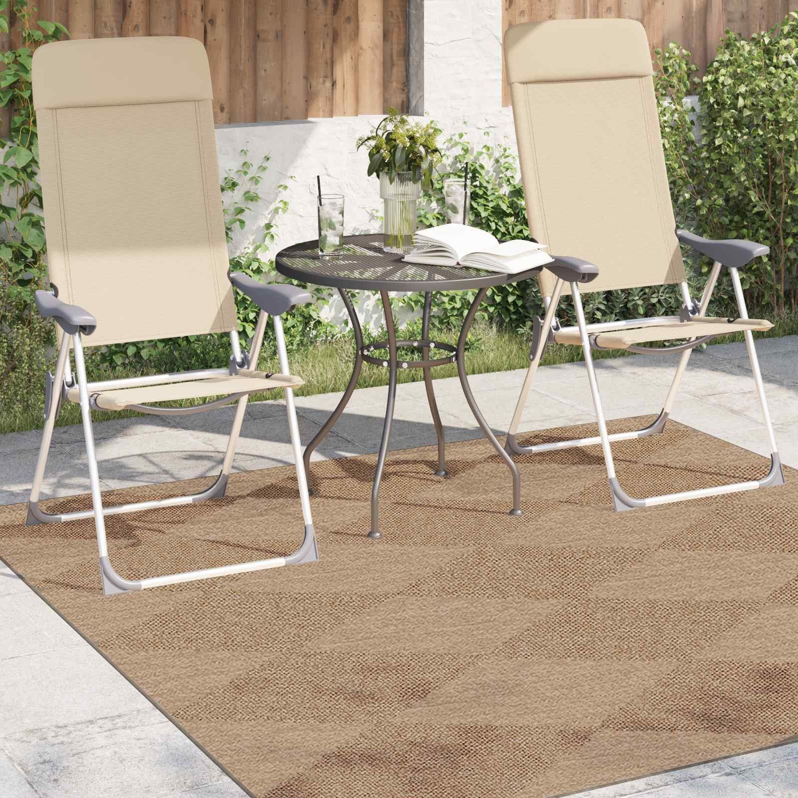 vidaXL Teppich Bereichsteppiche Quadratisch AGIRA Natur 240 x 240 cm Polyester, Quadratisch