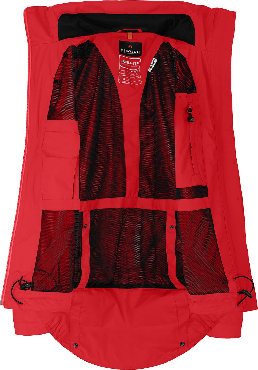 Bergson Regenjacke VALDIVIA Damen Rad-Regenjacke, Netzfutter, 12000 mm Wassersäule, Normalgrößen – Bild 5 von 5