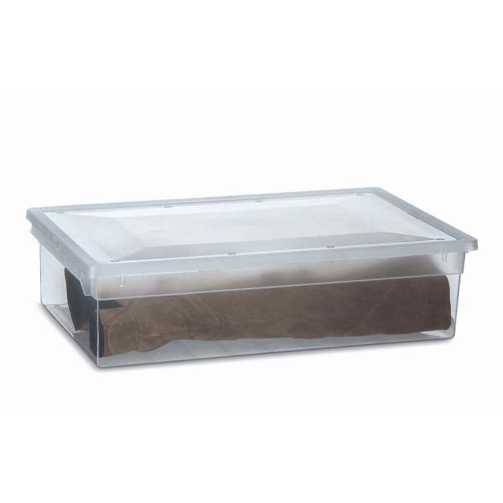 Kreher Aufbewahrungsbox Set: 2x XL Aufbewahrungsbox aus transparentem Kunststoff