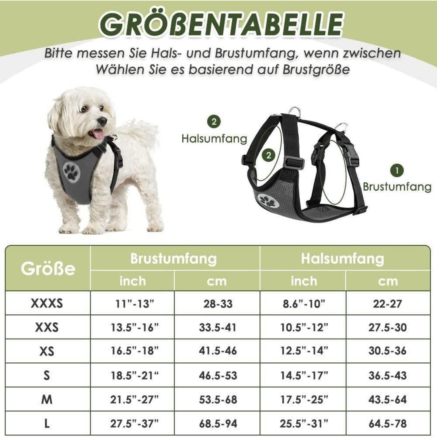 LuxusKollektion Autohundegeschirr Hundegeschirr Sicherheitsgurt Auto Karabinerhaken L Grau