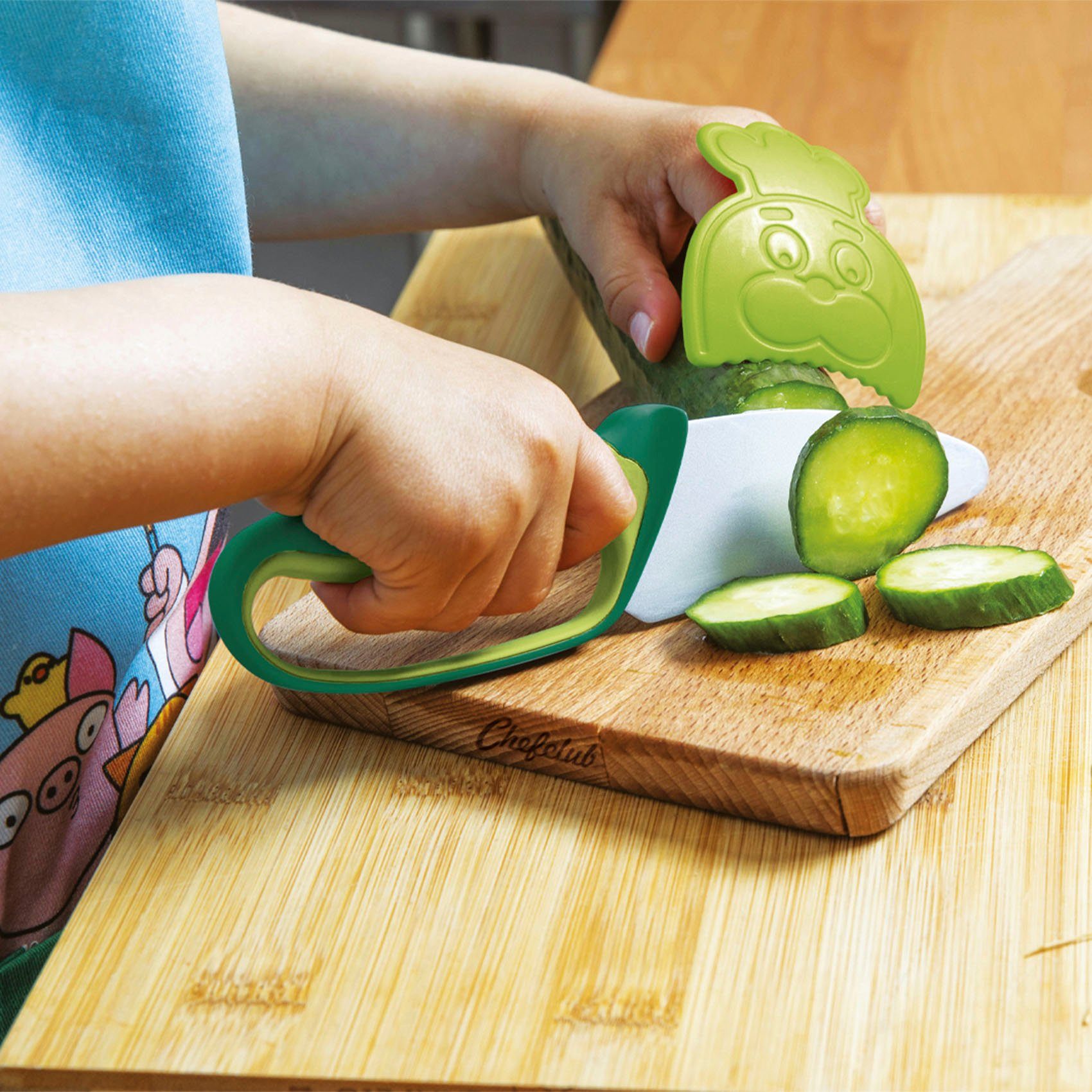 Chefclub Kinderkochmesser Messer für Kinder, grün