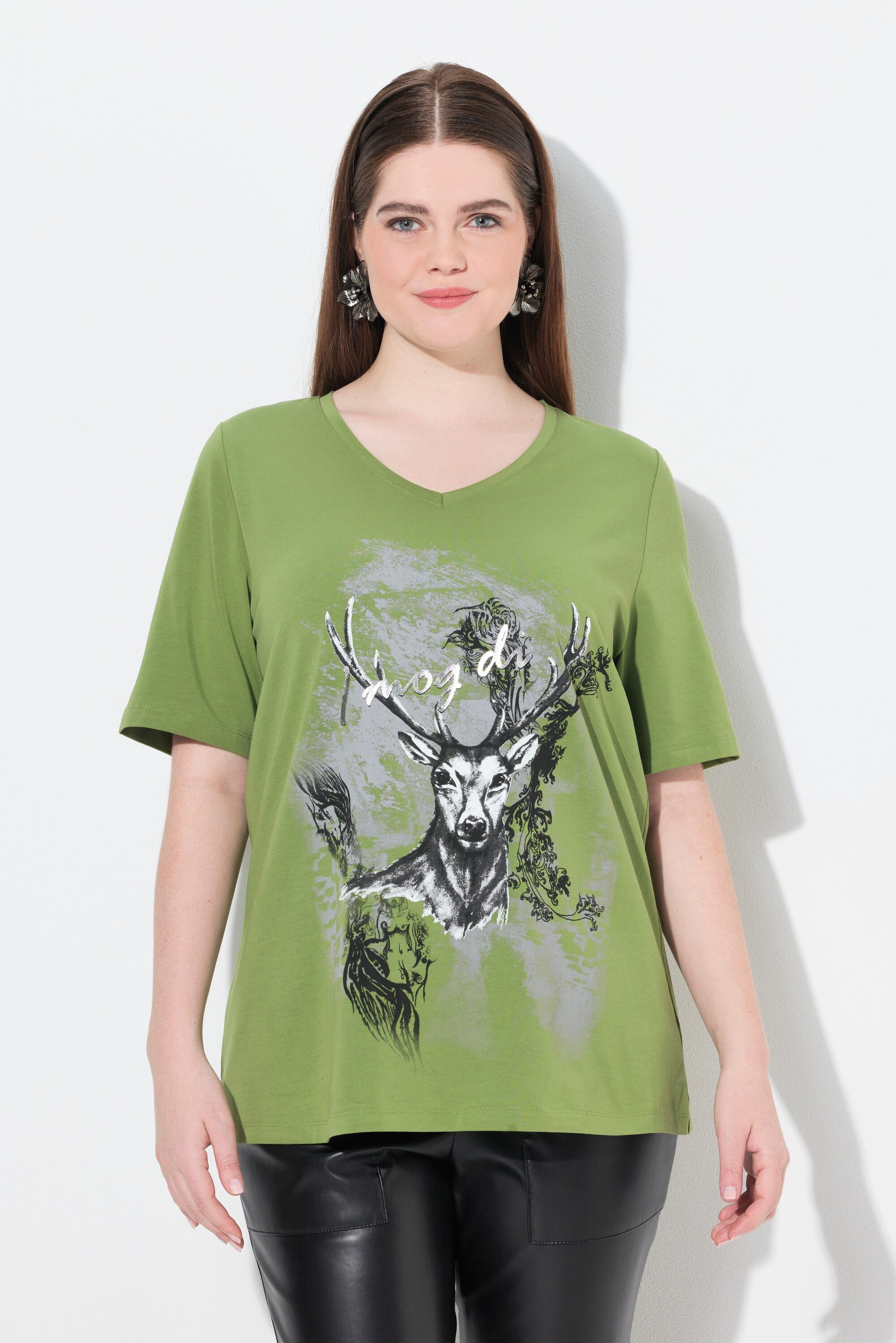 Ulla Popken T-Shirt T-Shirt Trachtenmotiv Classic günstig online kaufen