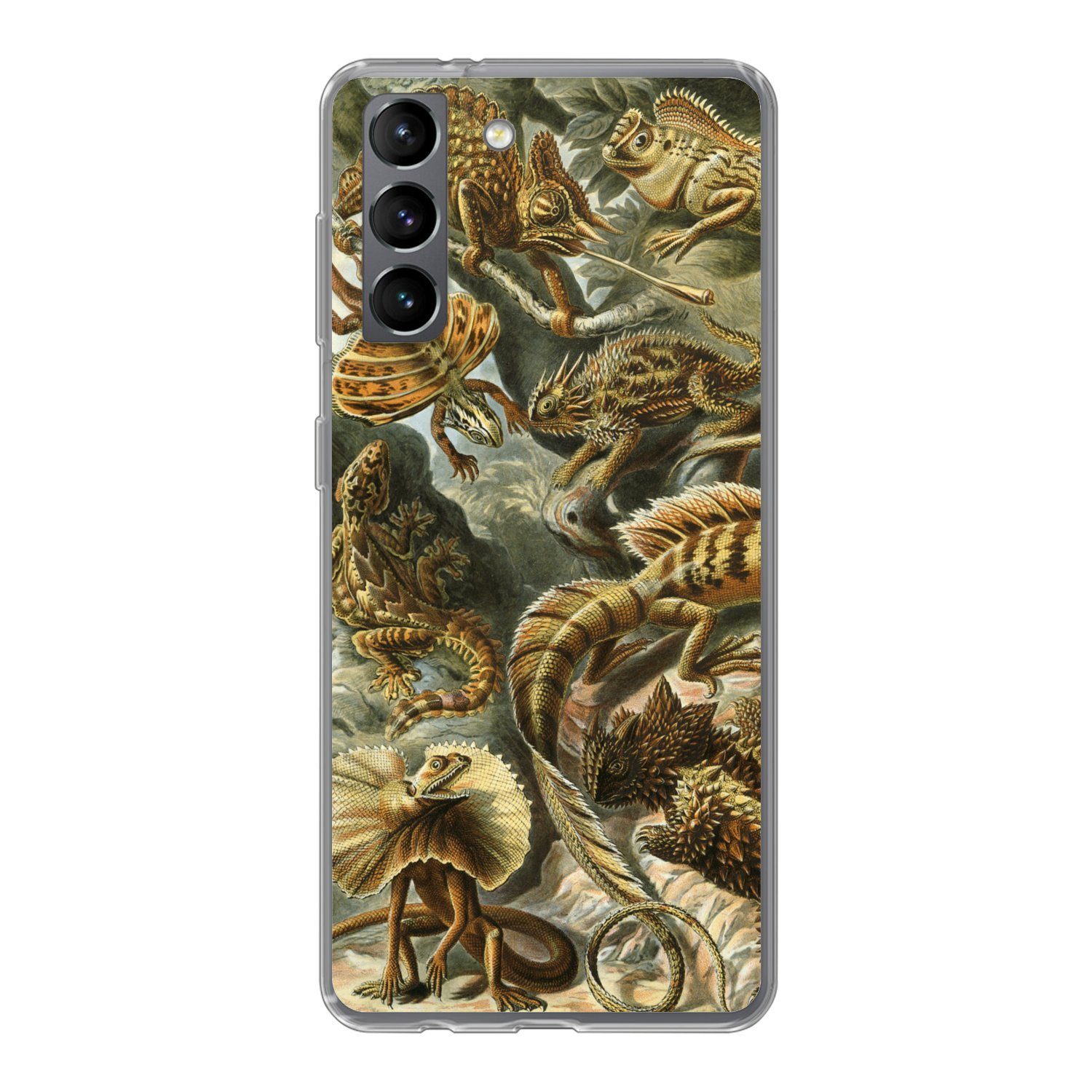 MuchoWow Handyhülle für Samsung Galaxy S21 Lacertilia - Alte Meister - Kunst, Phone Case, Silikon, Schutzhülle Dünn